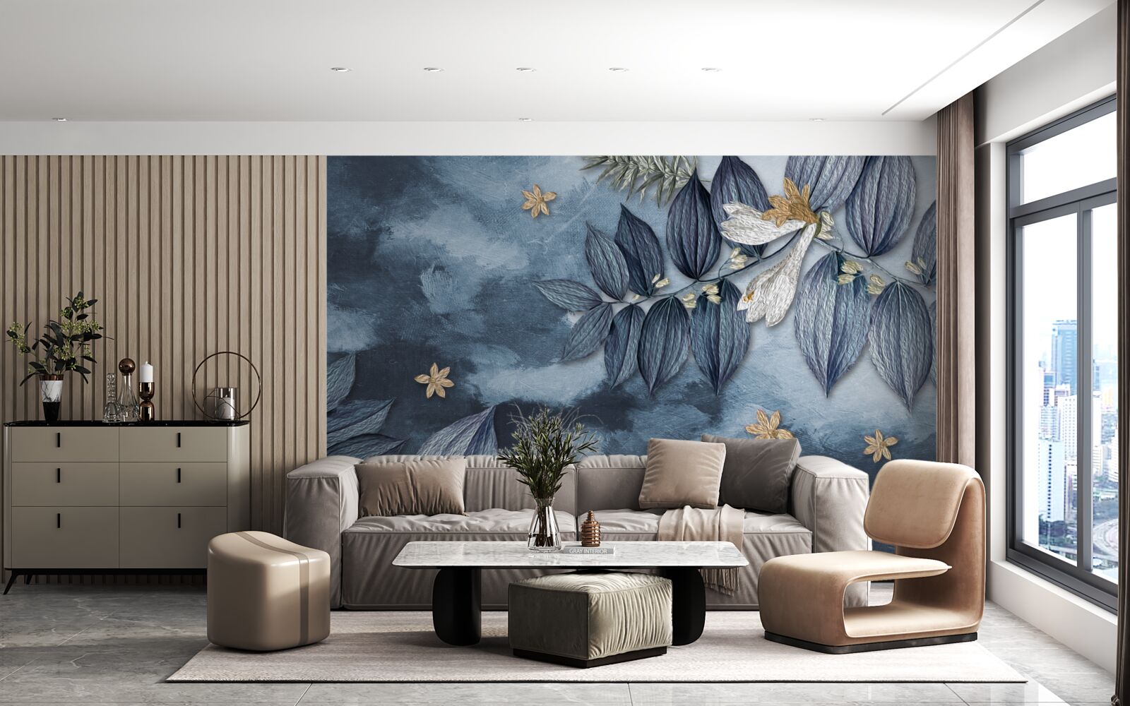 Fototapeta noc z chmurami w tropikalnym lesie