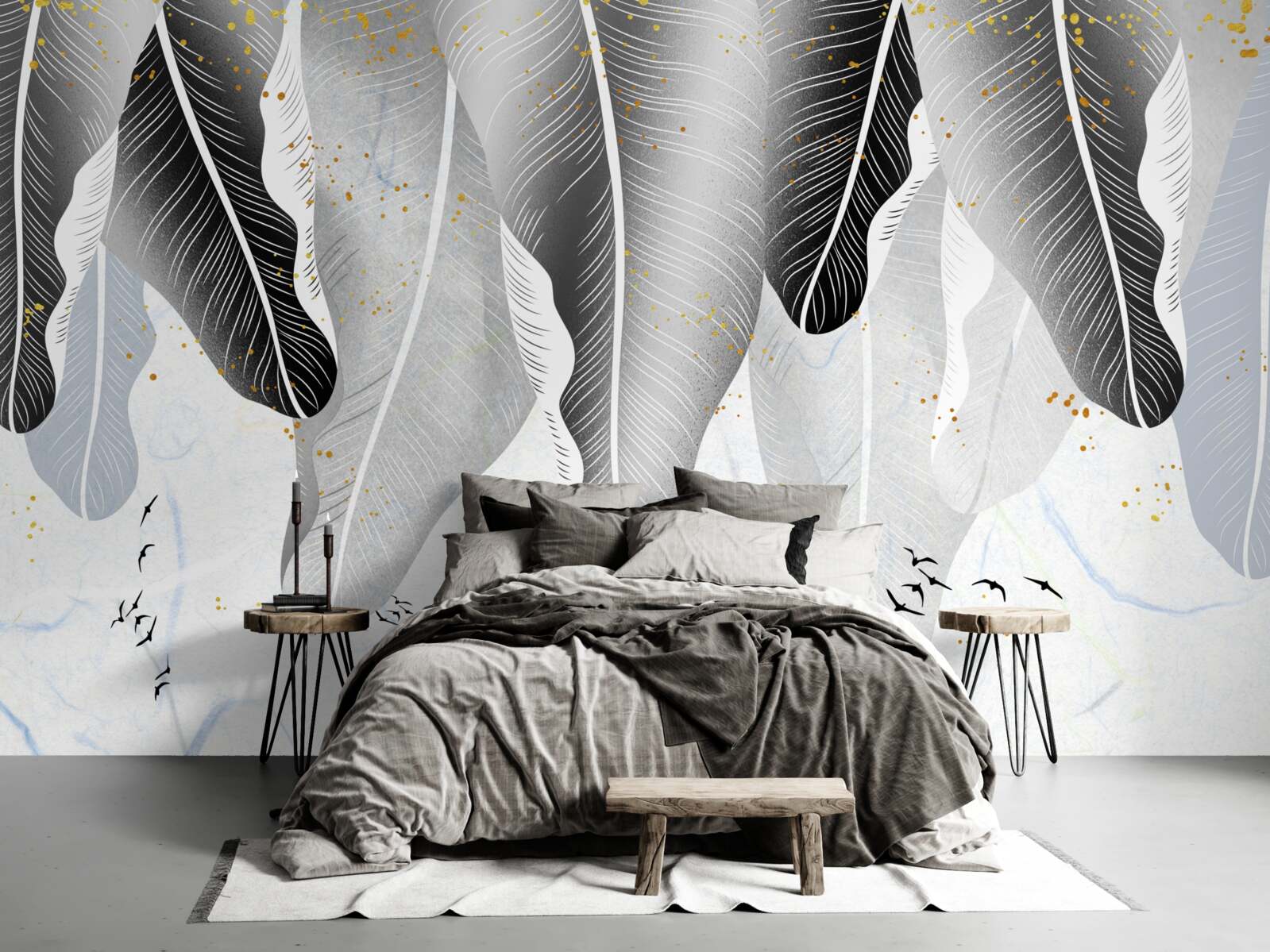 Fototapeta schemat z elementami tropikalnymi