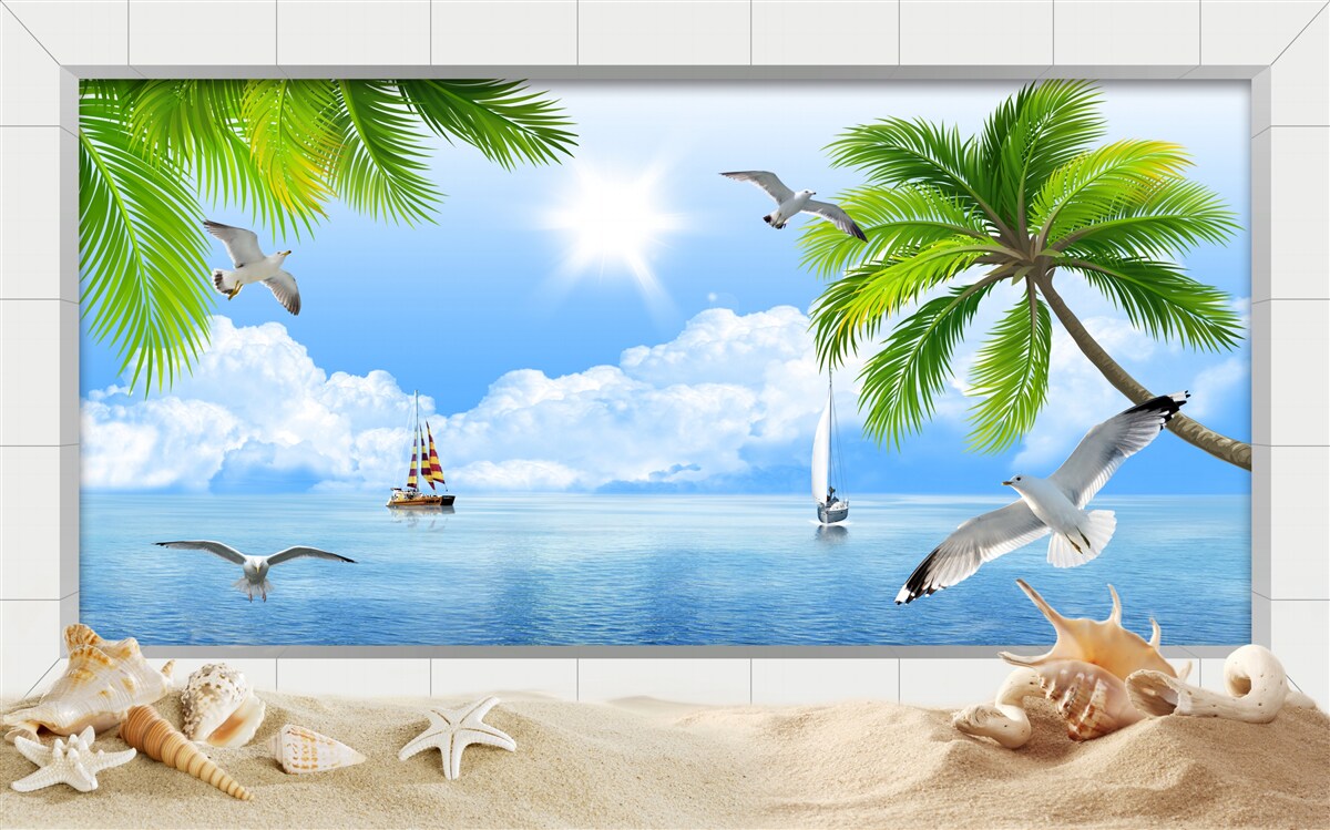 Fototapeta statki na spokojnym morzu