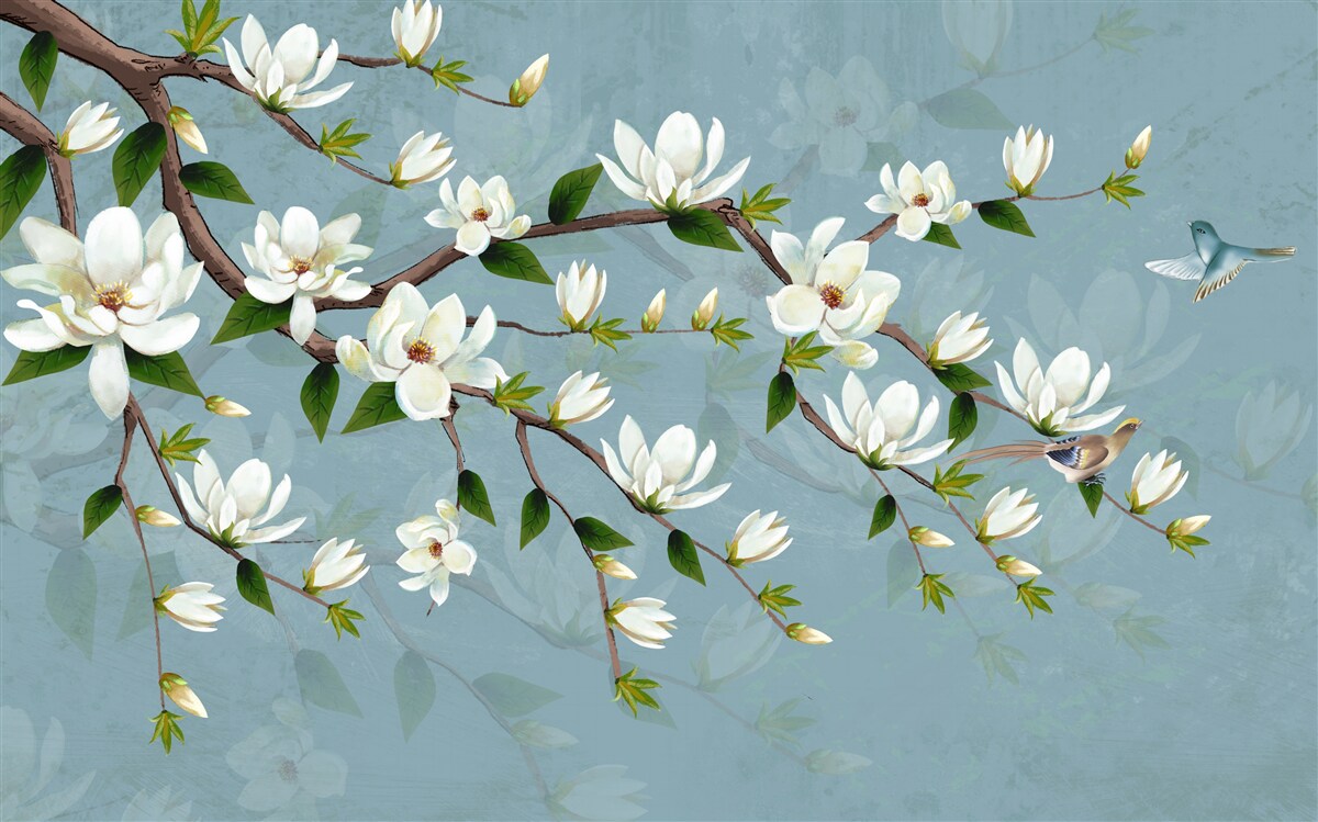 Fototapeta stworzenie ze skrzydłami zbliża się do pąków świetlnych