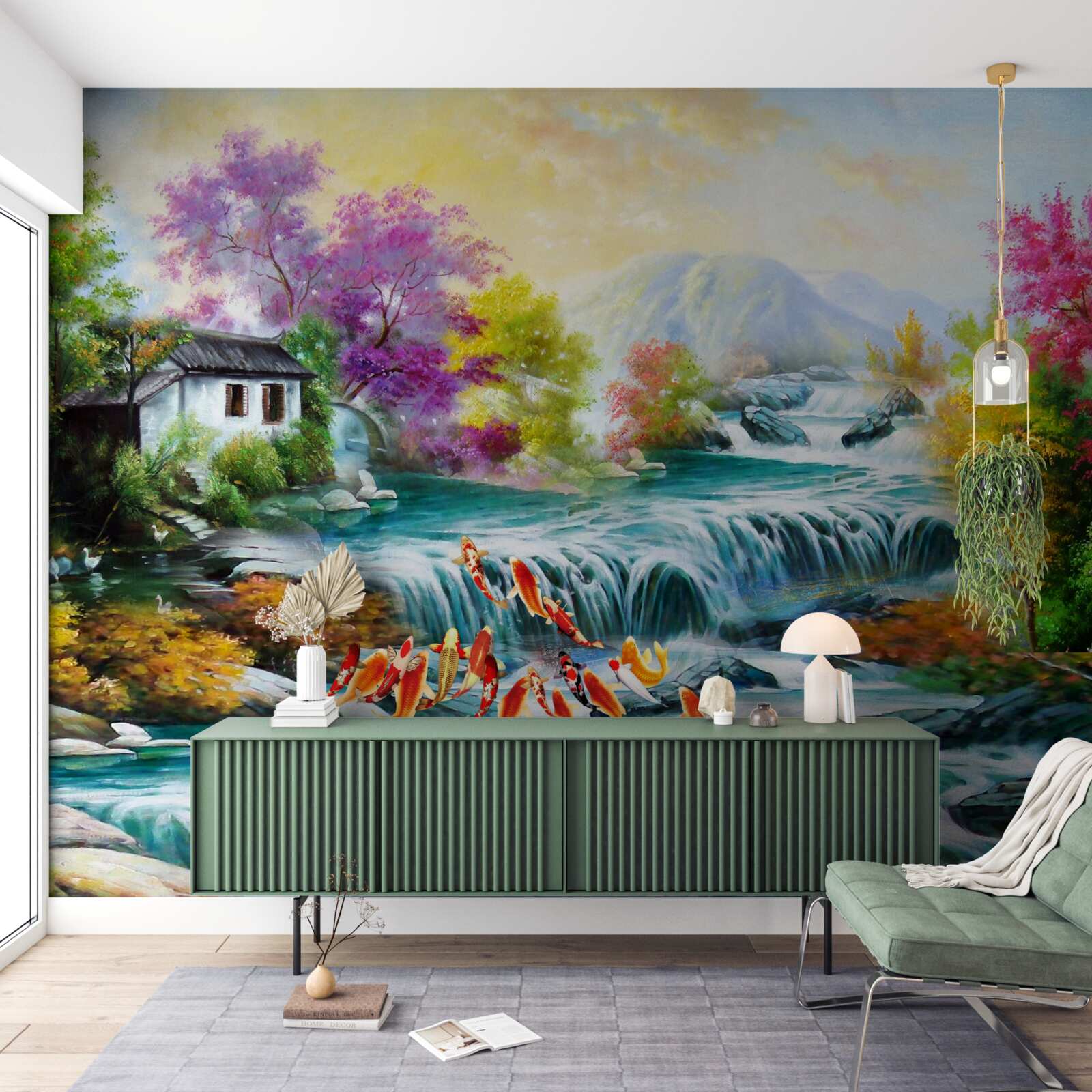 Fototapeta w domu jesienią grzmi wodospad