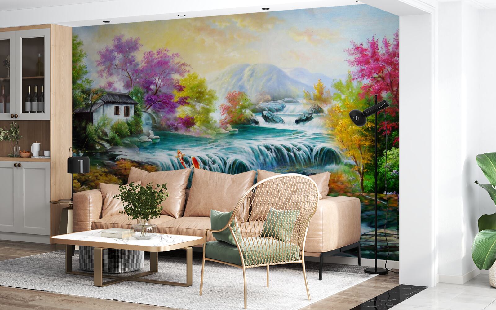 Fototapeta w domu jesienią grzmi wodospad