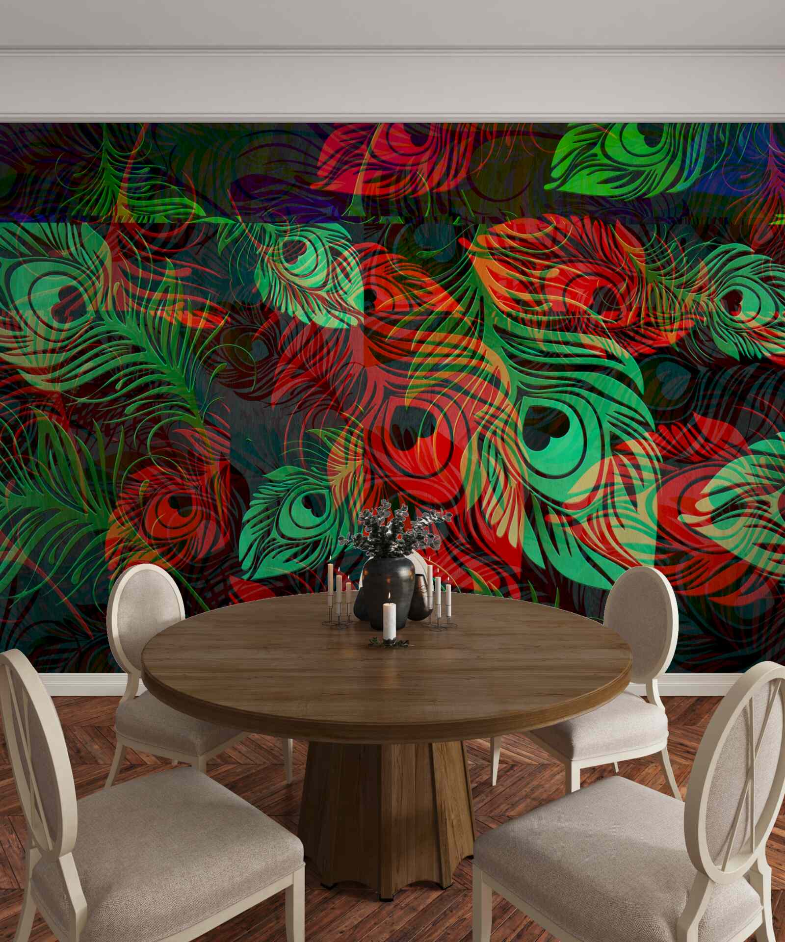 Fototapeta złote pióra o niesamowitej urodzie