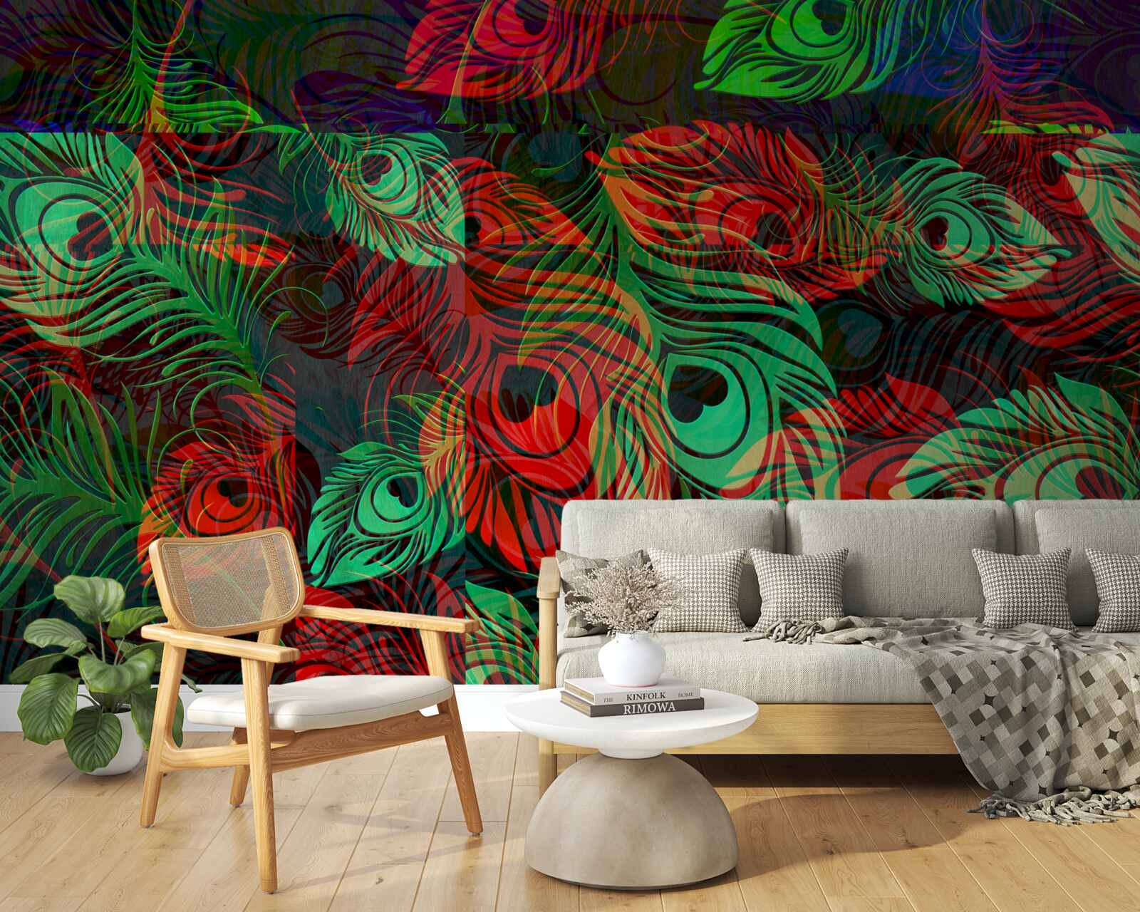 Fototapeta złote pióra o niesamowitej urodzie