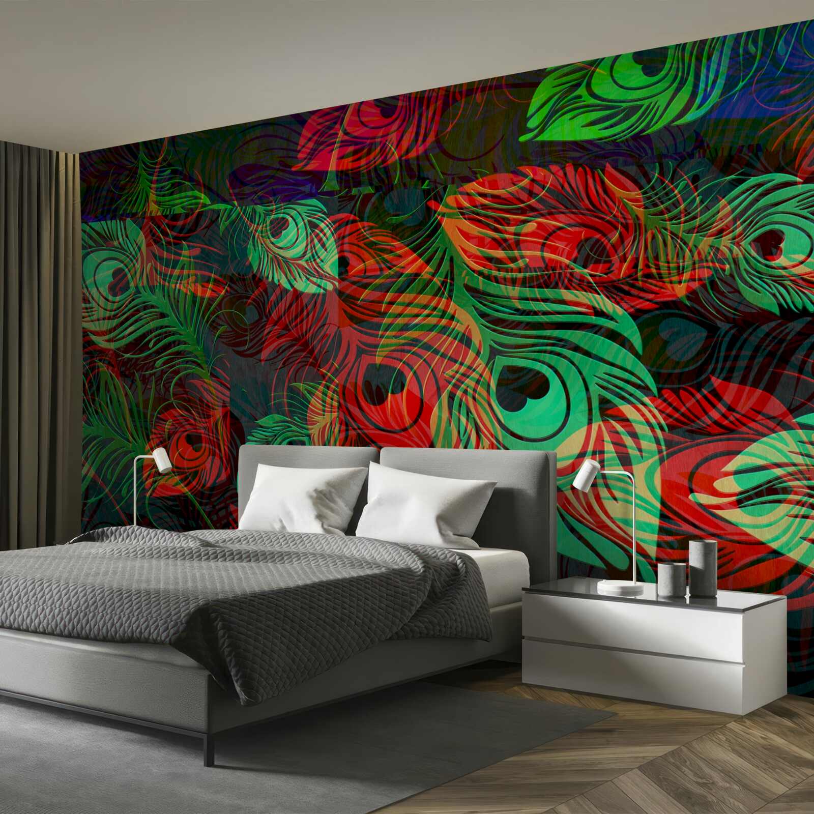 Fototapeta złote pióra o niesamowitej urodzie