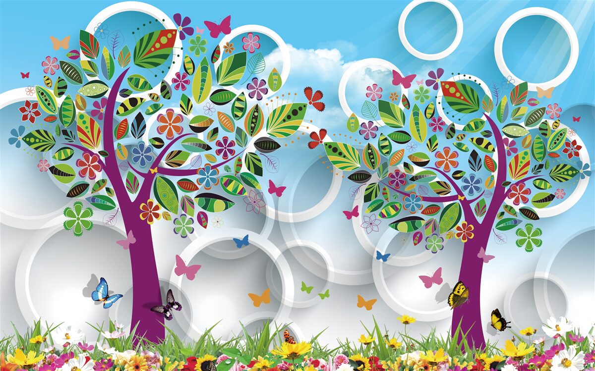 Fototapeta odrobina letnich kolorów na liściach