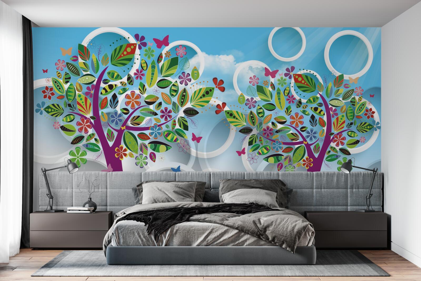 Fototapeta odrobina letnich kolorów na liściach