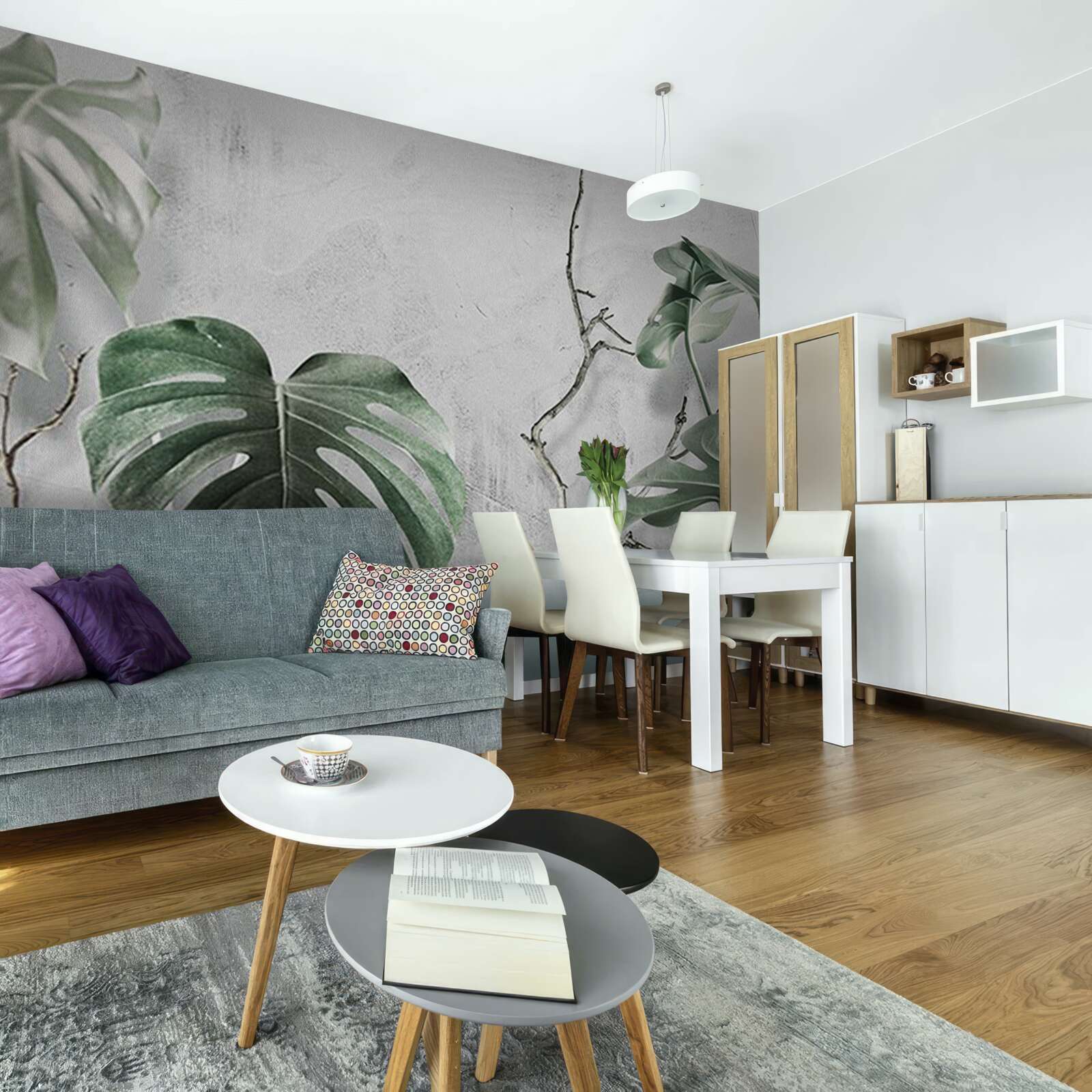 Fototapeta zielone liście monstery są duże