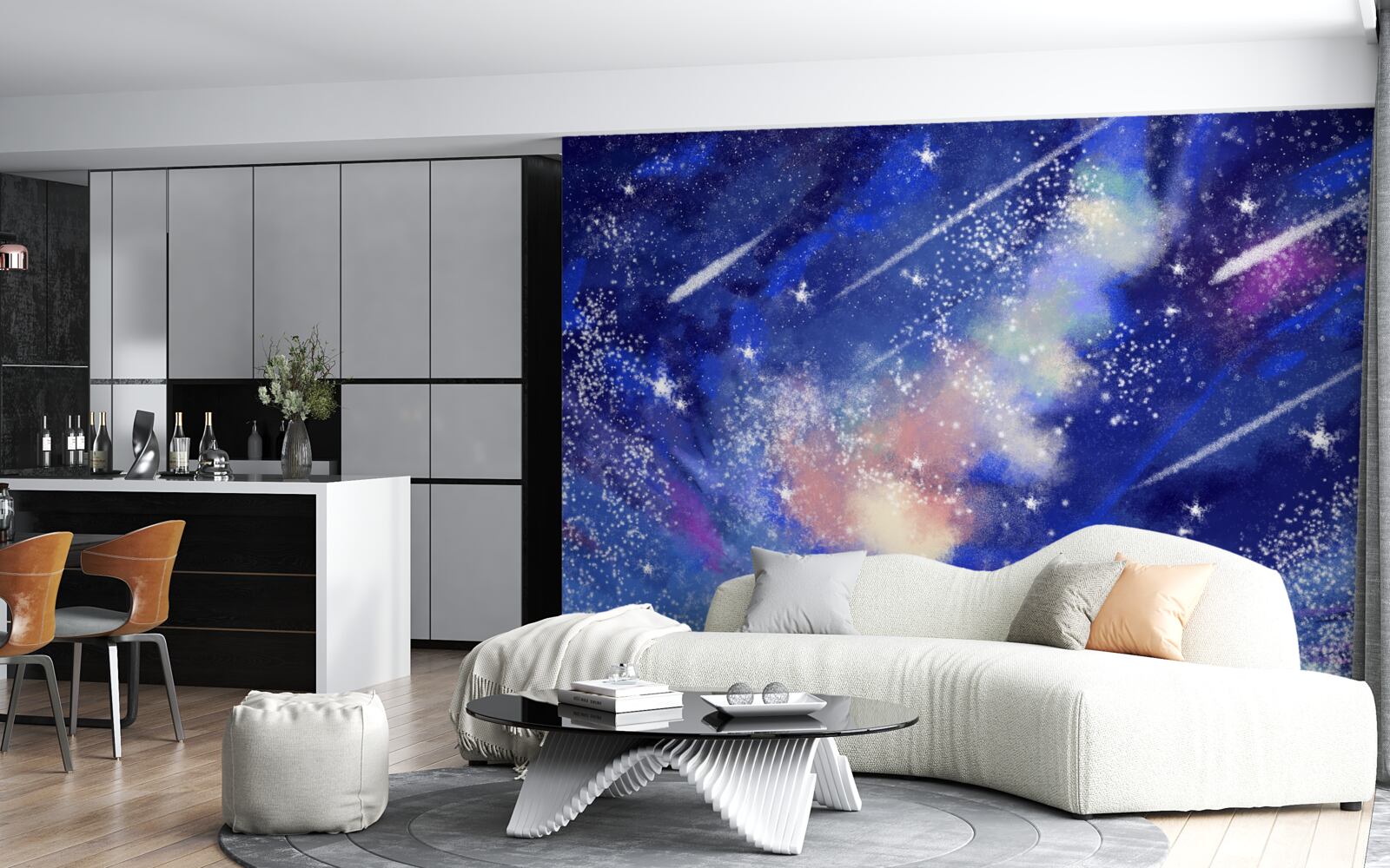 Fototapeta błękitne nocne niebo