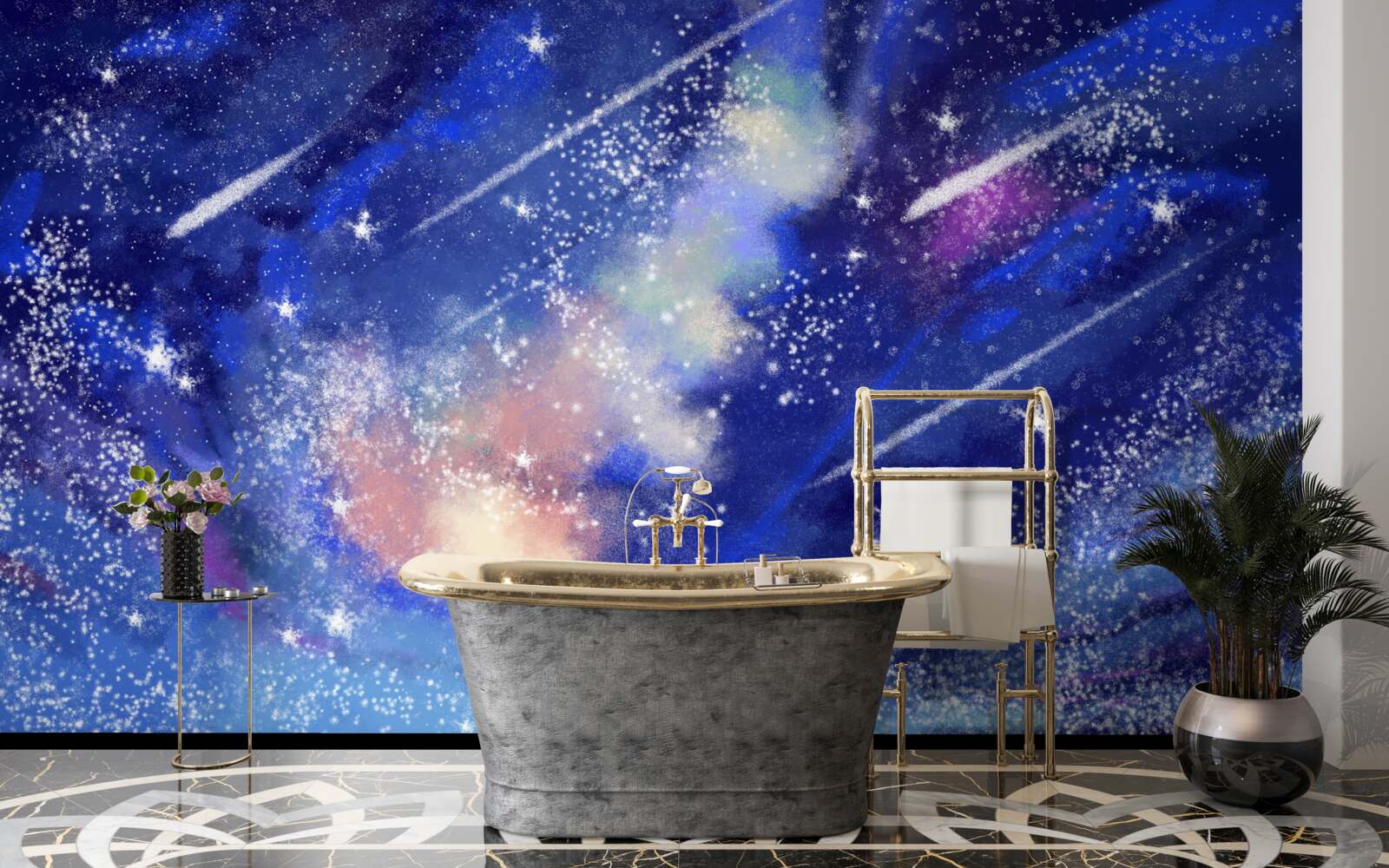 Fototapeta błękitne nocne niebo