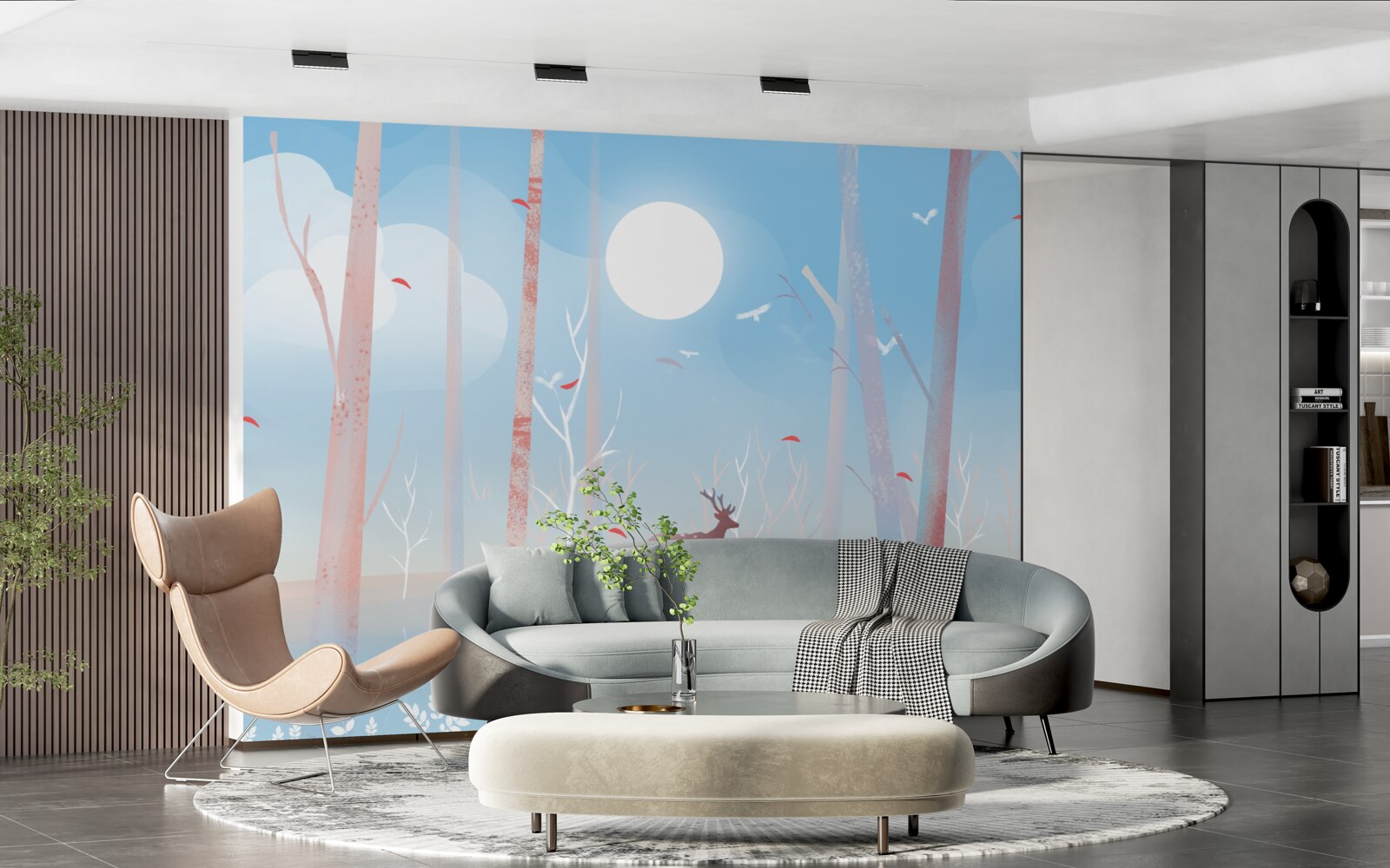 Fototapeta północne zwierzę w lesie wiosną