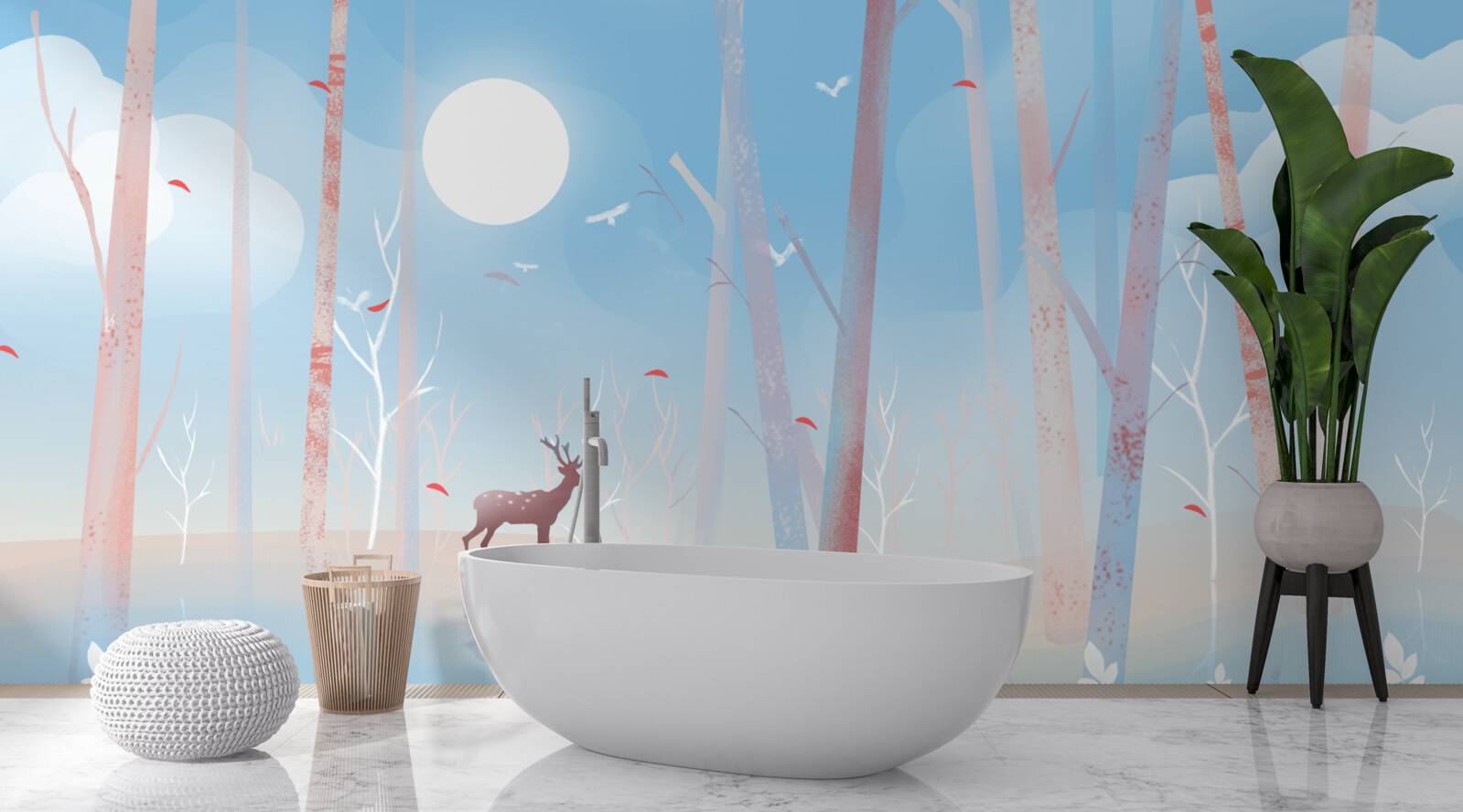 Fototapeta północne zwierzę w lesie wiosną