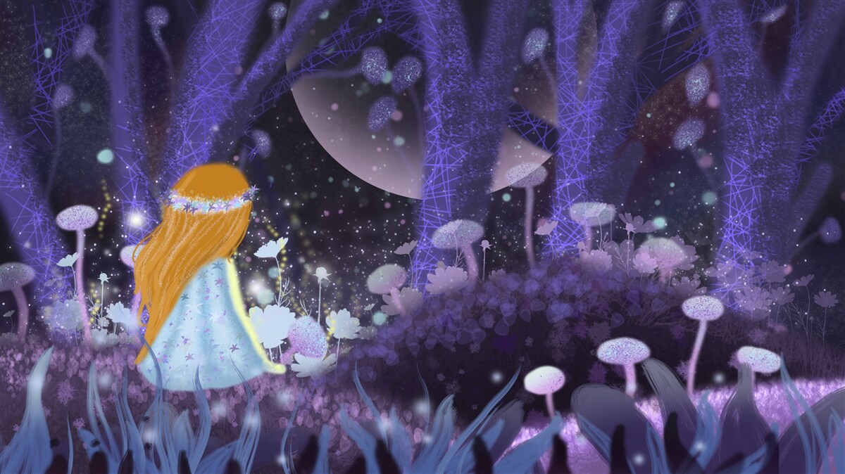 Fototapeta dziecko w magicznym królestwie drzew