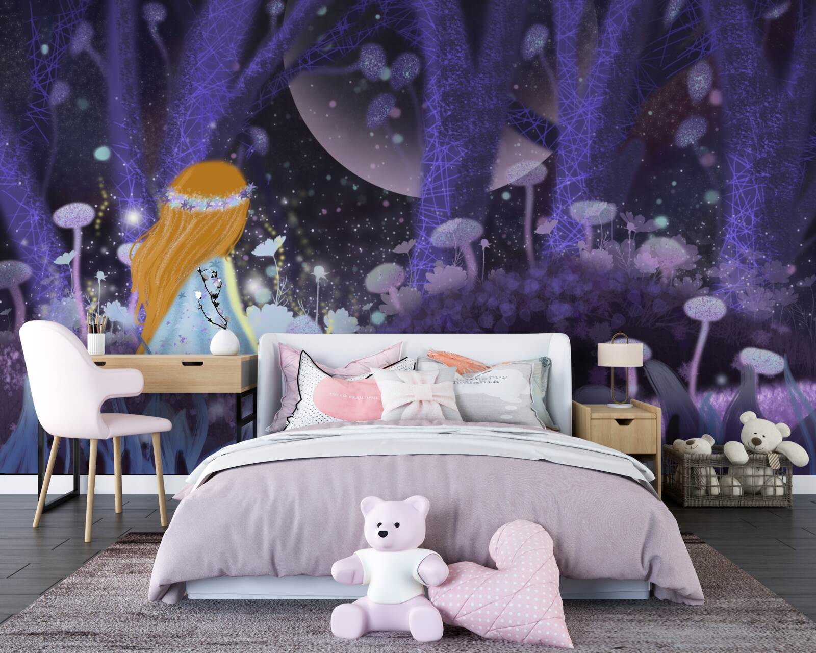 Fototapeta dziecko w magicznym królestwie drzew