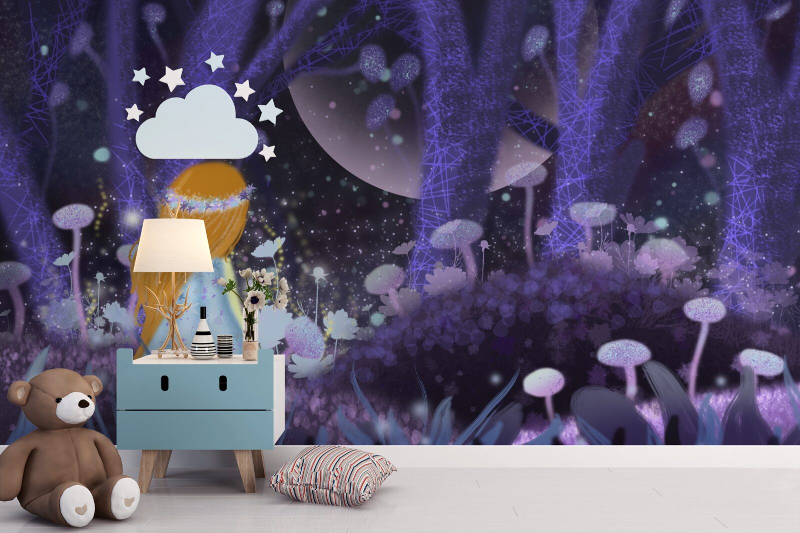 Fototapeta dziecko w magicznym królestwie drzew