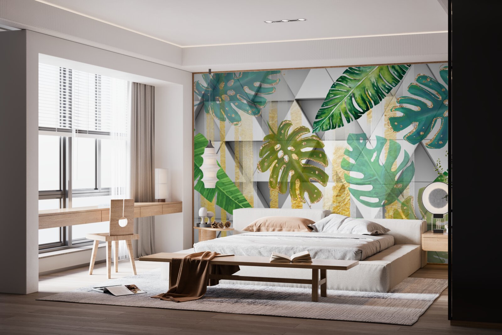 Fototapeta różnorodność tropikalnych liści