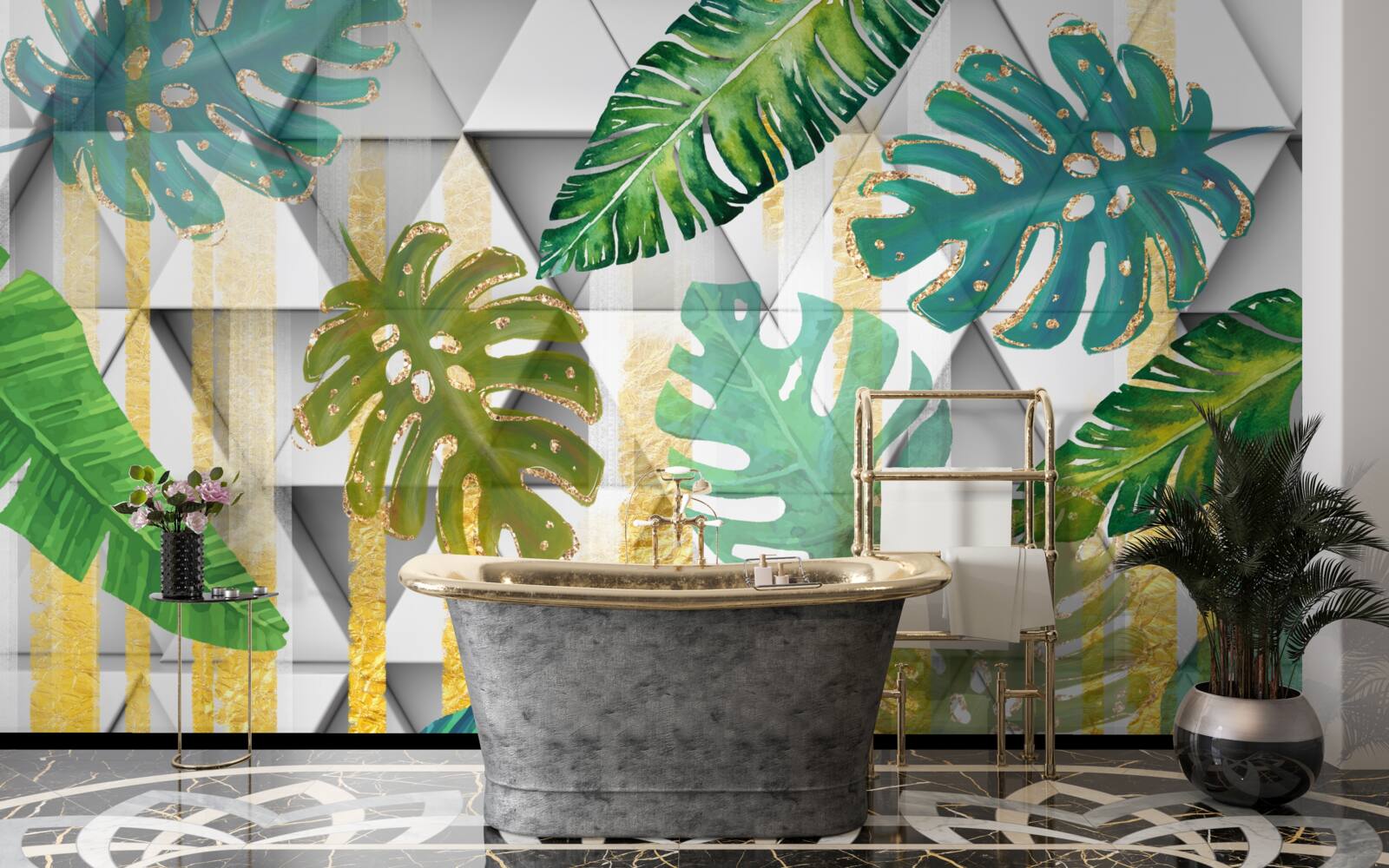 Fototapeta różnorodność tropikalnych liści