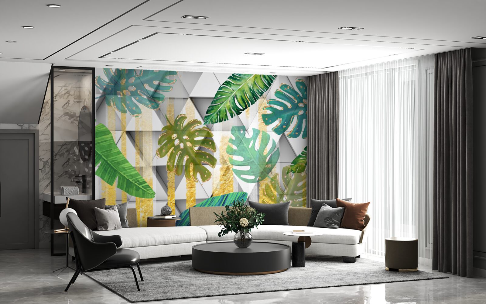 Fototapeta różnorodność tropikalnych liści