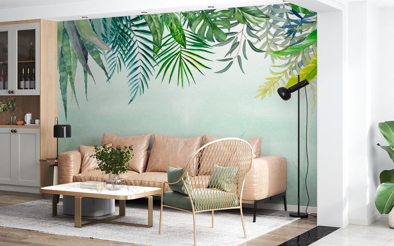 Fototapeta poranna mgła w tropikalnej zieleni