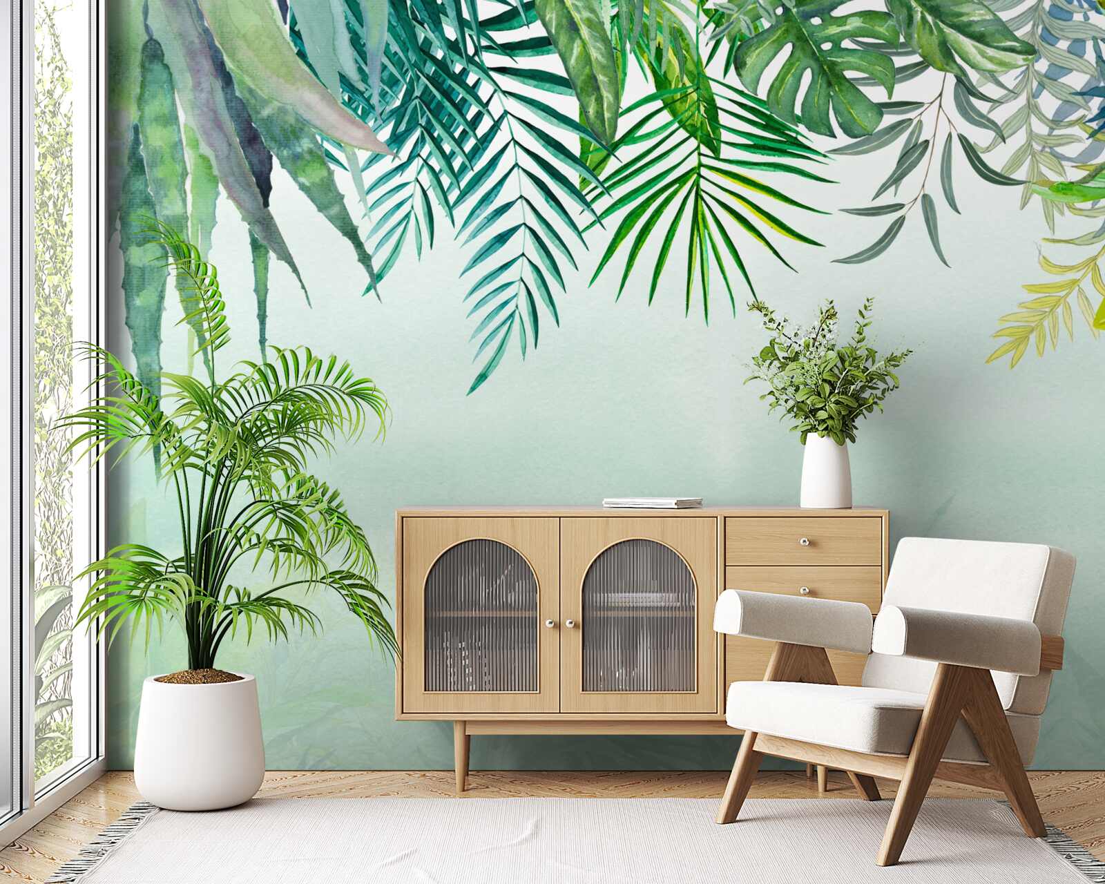 Fototapeta poranna mgła w tropikalnej zieleni