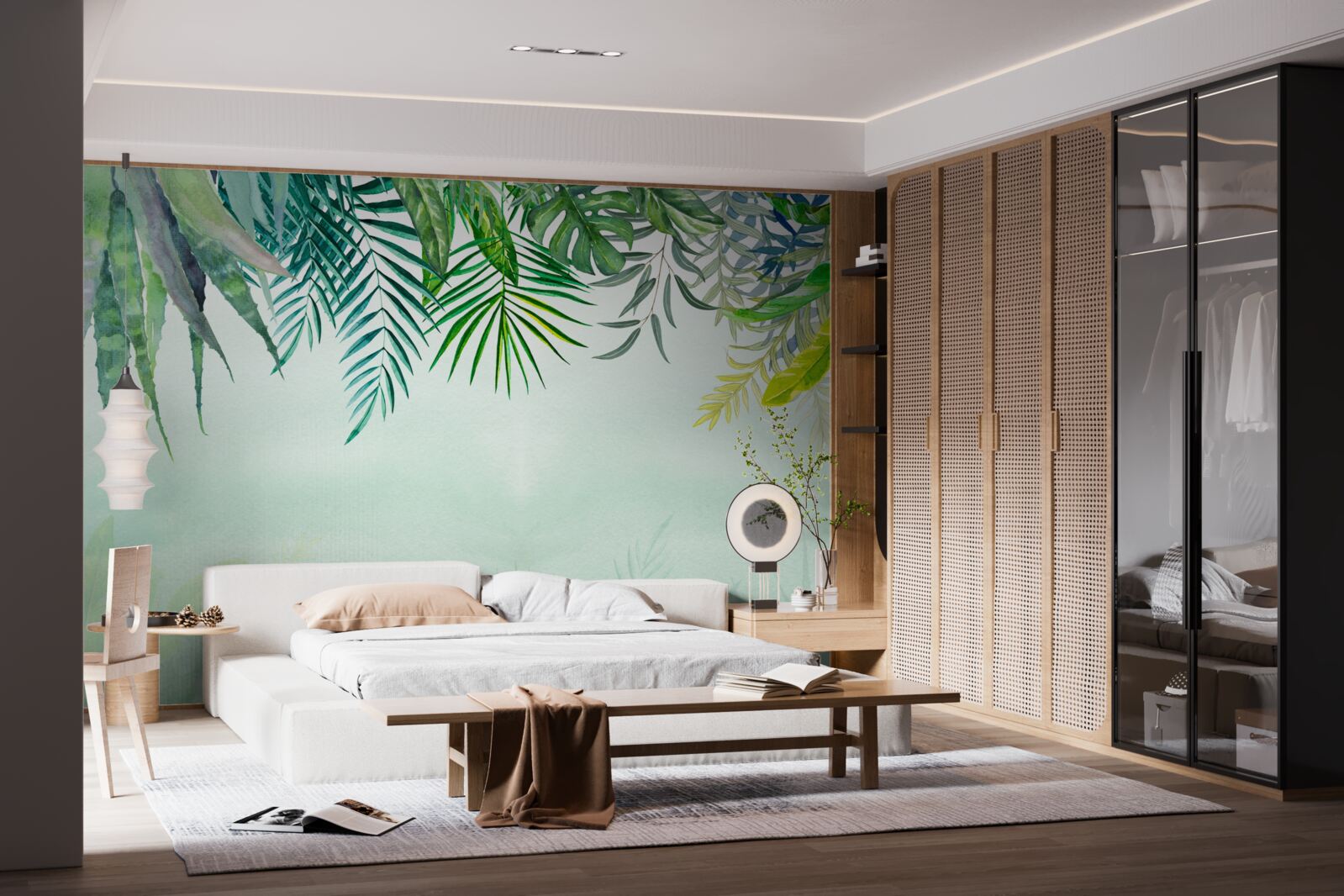 Fototapeta poranna mgła w tropikalnej zieleni