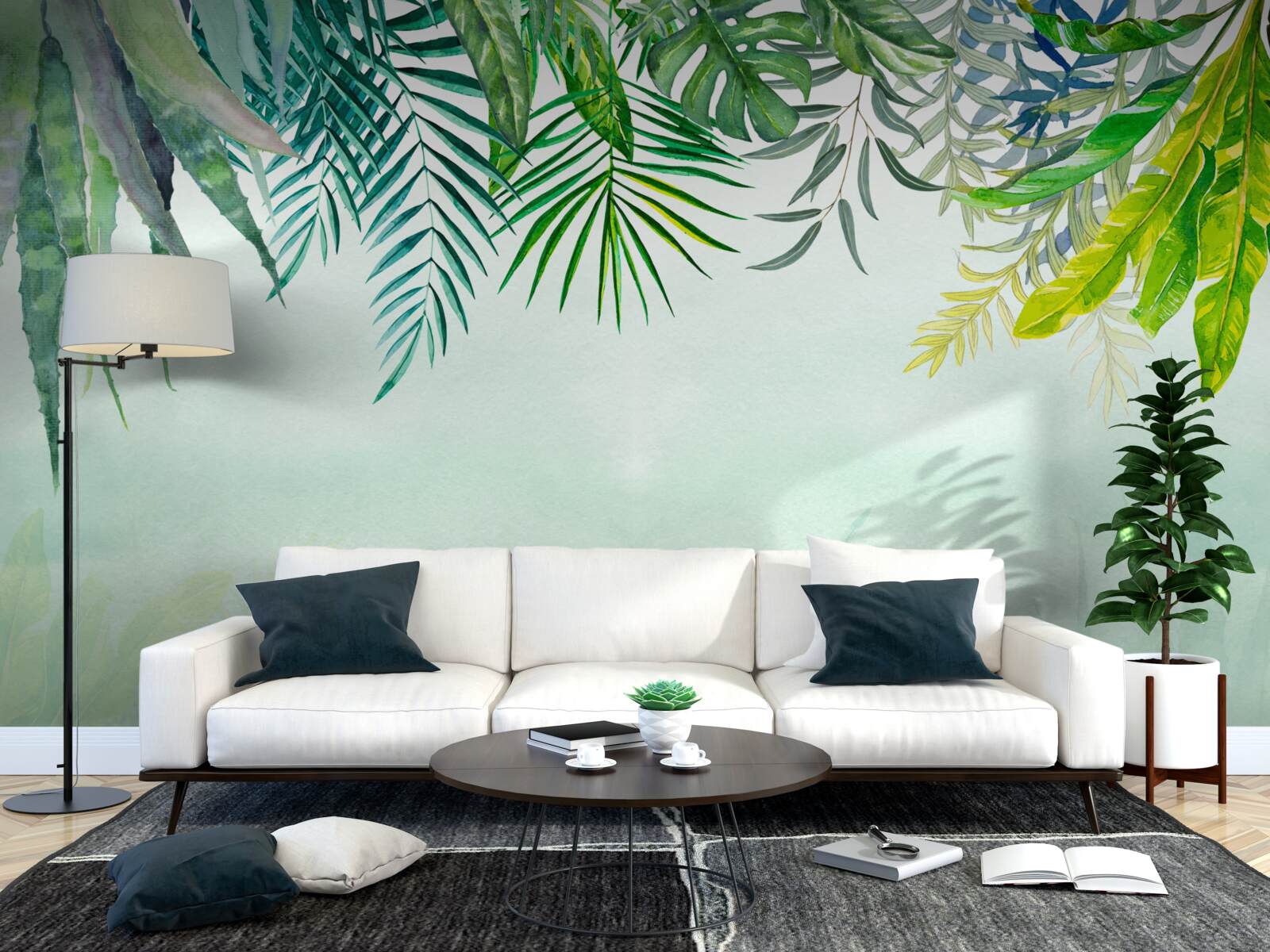 Fototapeta poranna mgła w tropikalnej zieleni