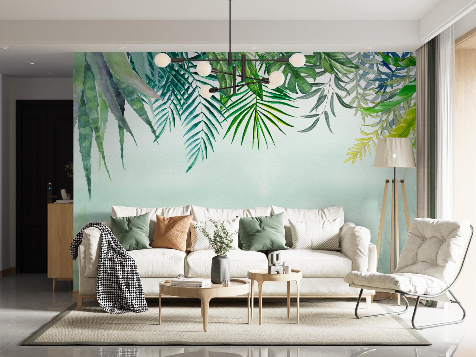 Fototapeta poranna mgła w tropikalnej zieleni