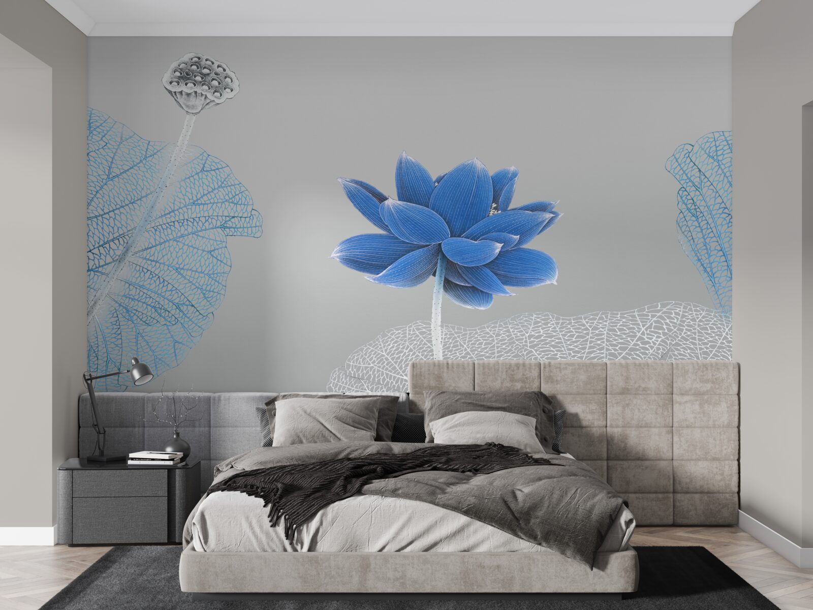 Fototapeta niebieski szklany kwiat