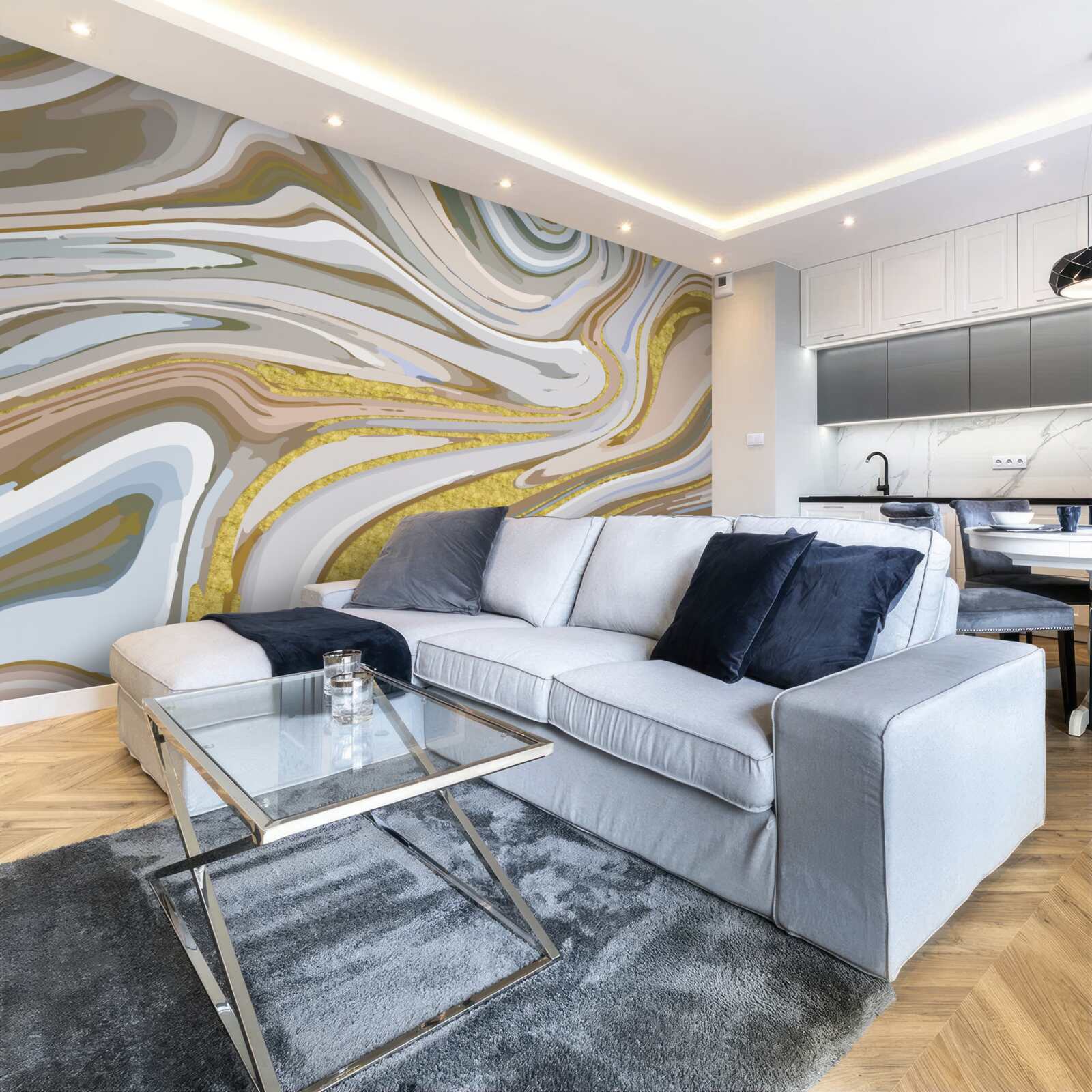 Fototapeta Łączenie się ziaren piasku podczas burzy