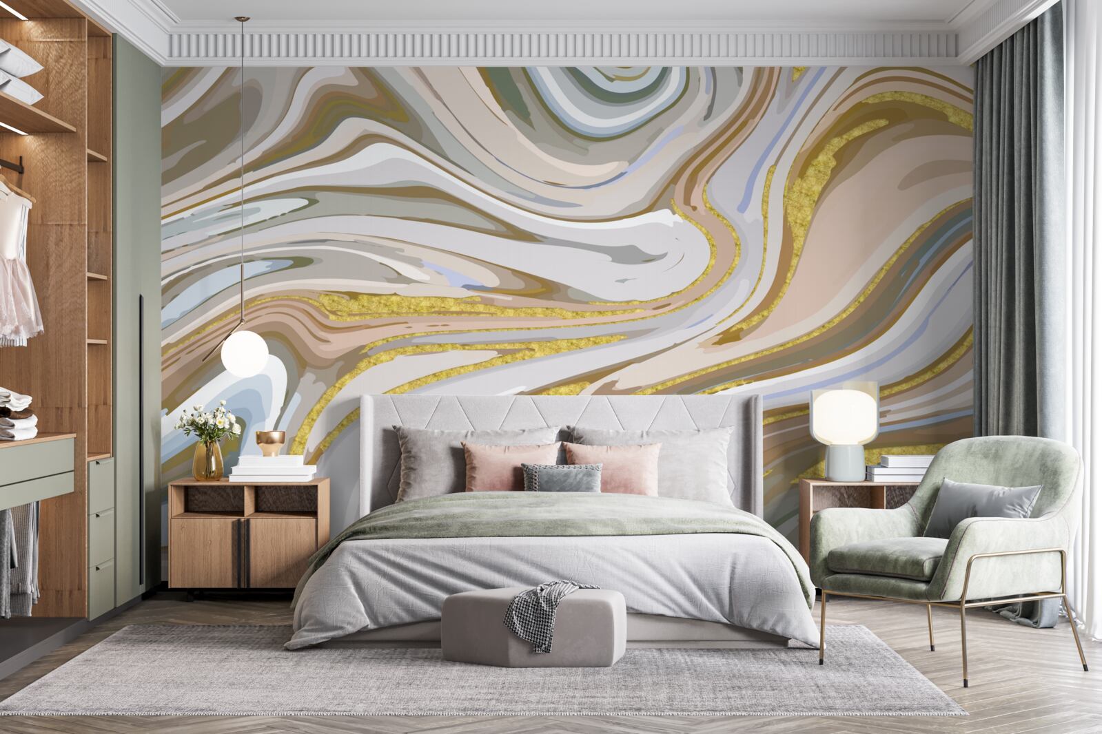 Fototapeta Łączenie się ziaren piasku podczas burzy