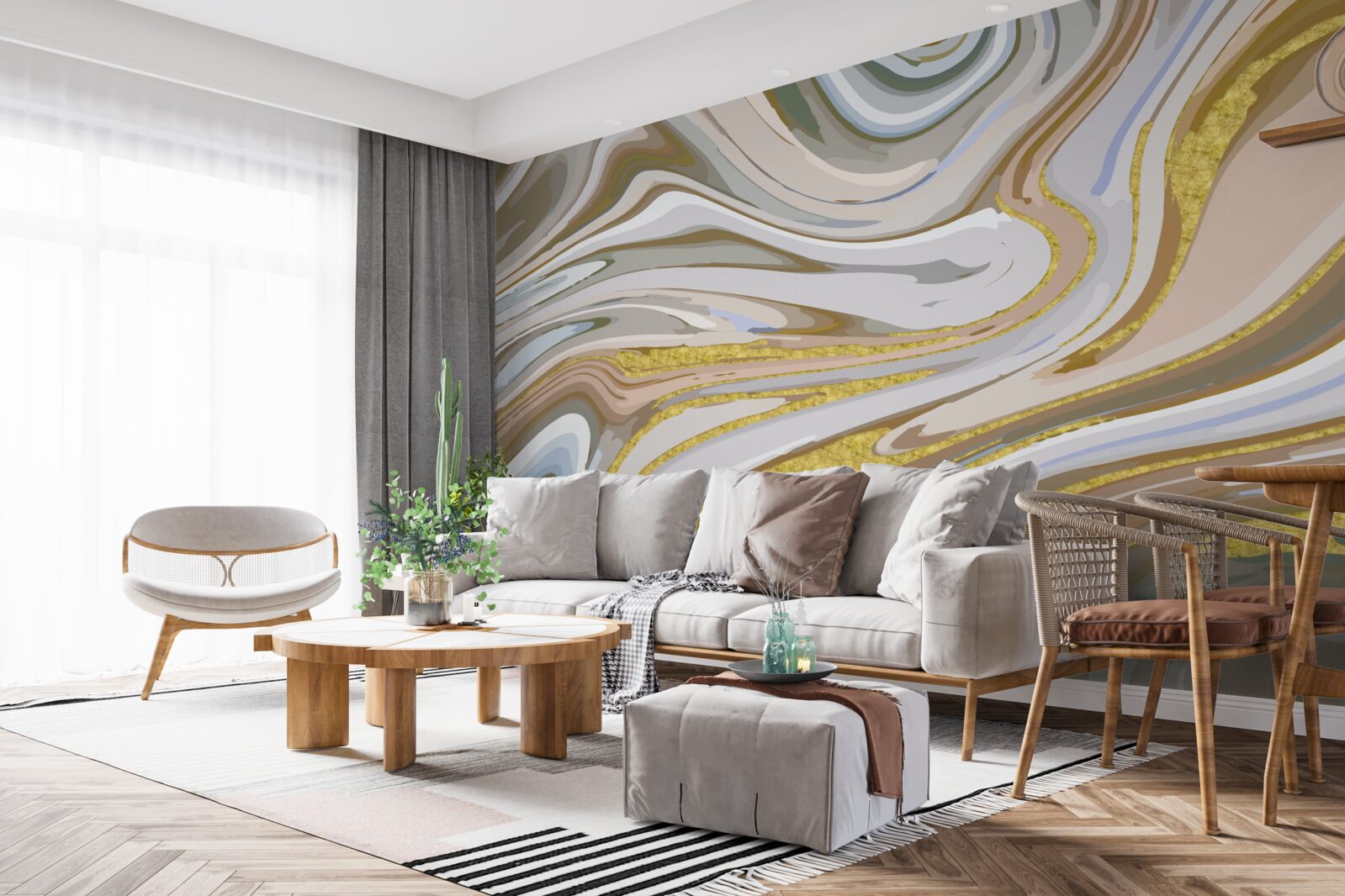 Fototapeta Łączenie się ziaren piasku podczas burzy