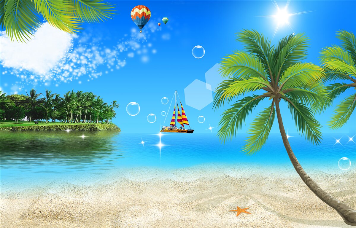 Fototapeta widok na morze i brzeg