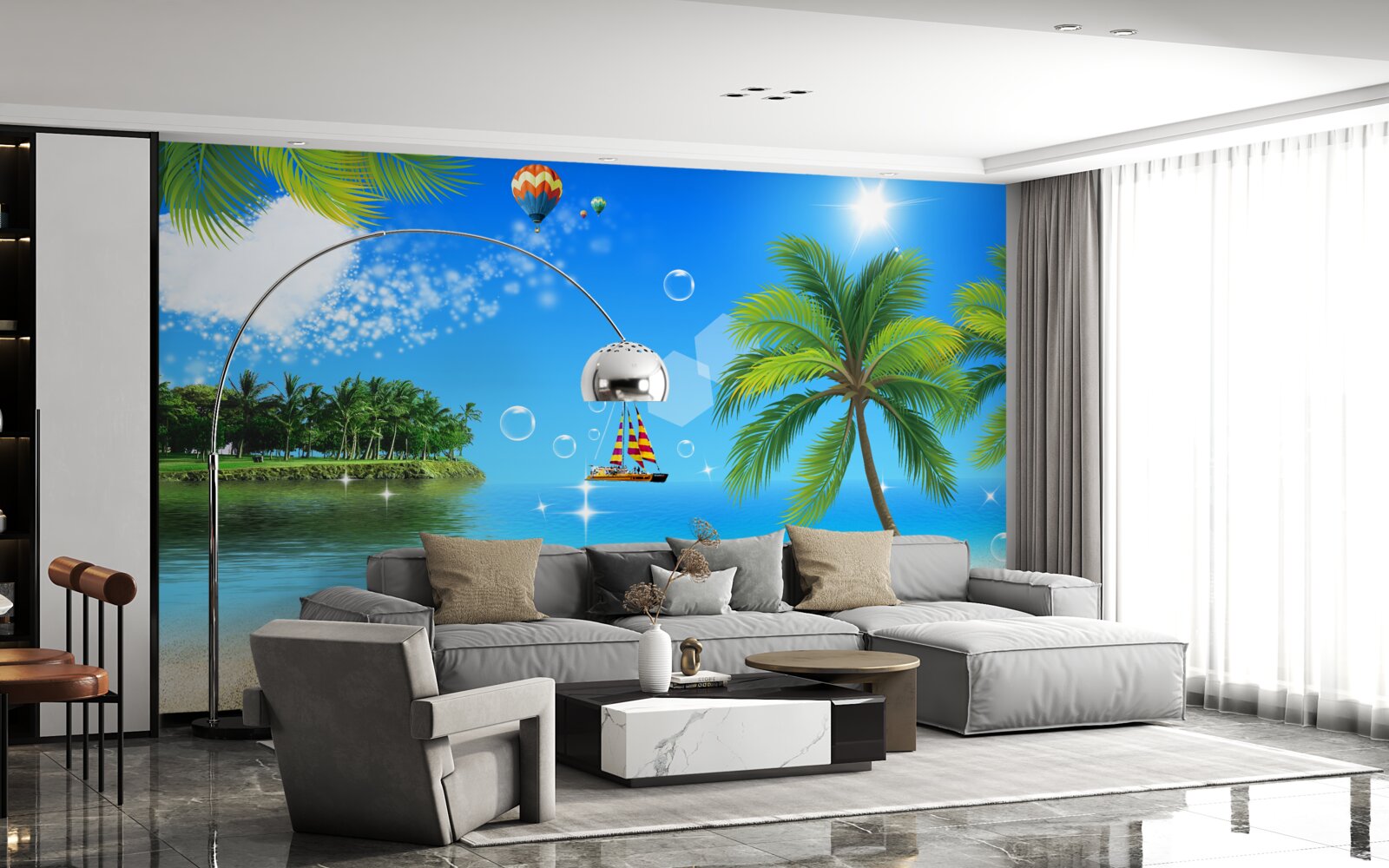 Fototapeta widok na morze i brzeg