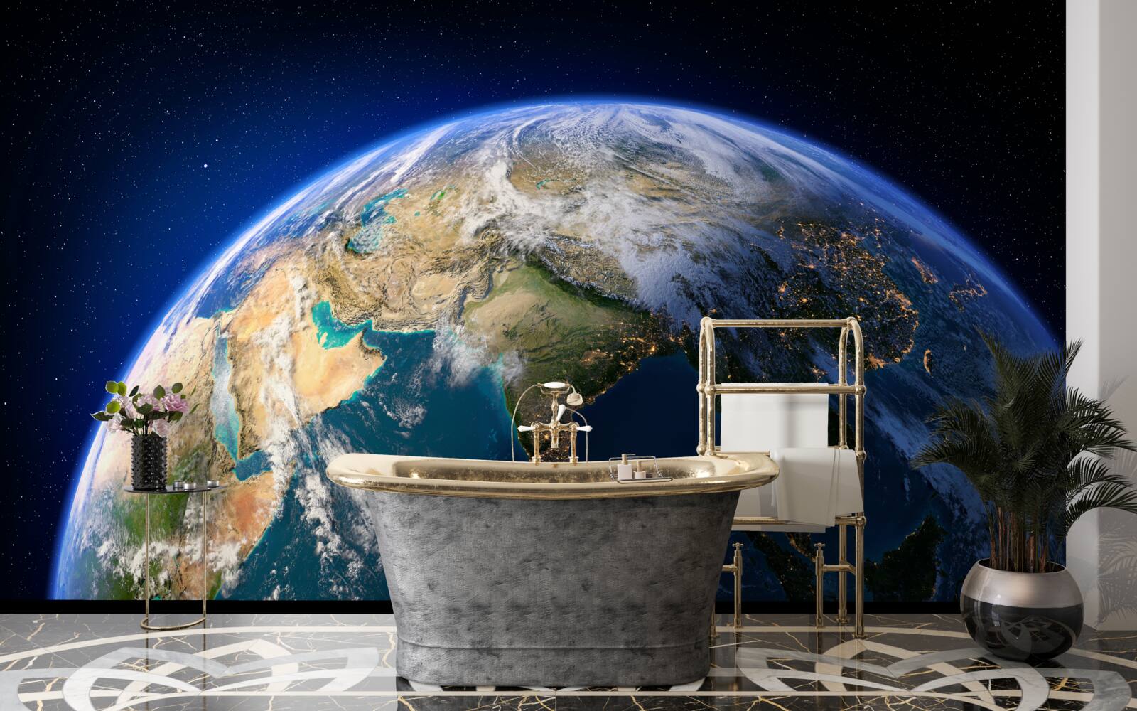 Fototapeta oglądanie ziemi z kosmosu