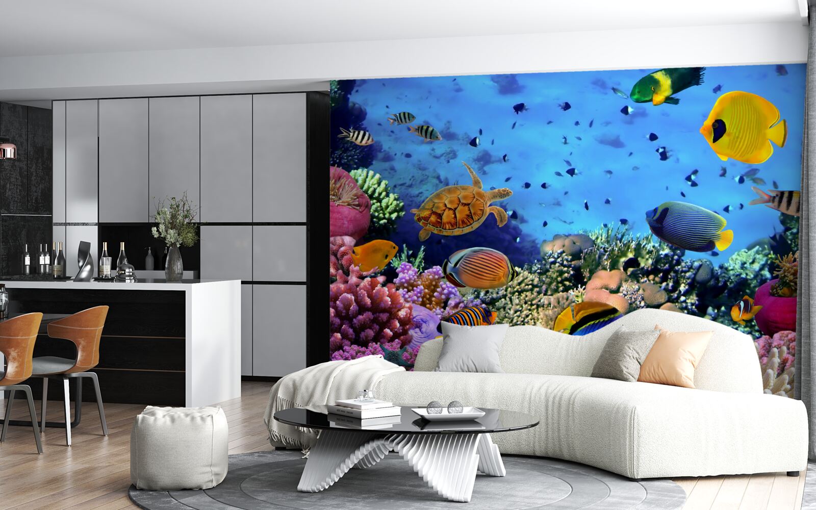 Fototapeta głębiny morskie są pełne podwodnego życia