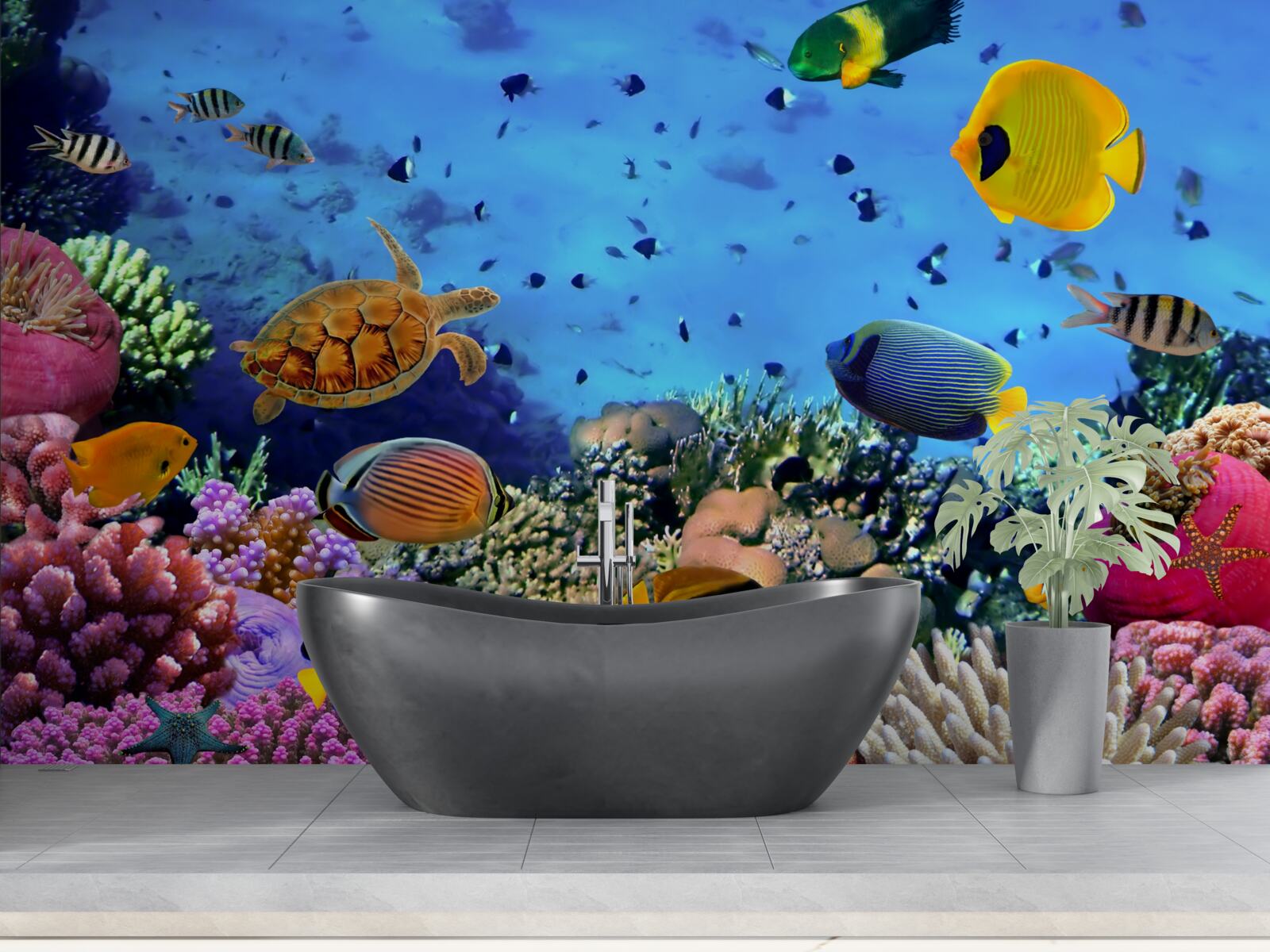 Fototapeta głębiny morskie są pełne podwodnego życia