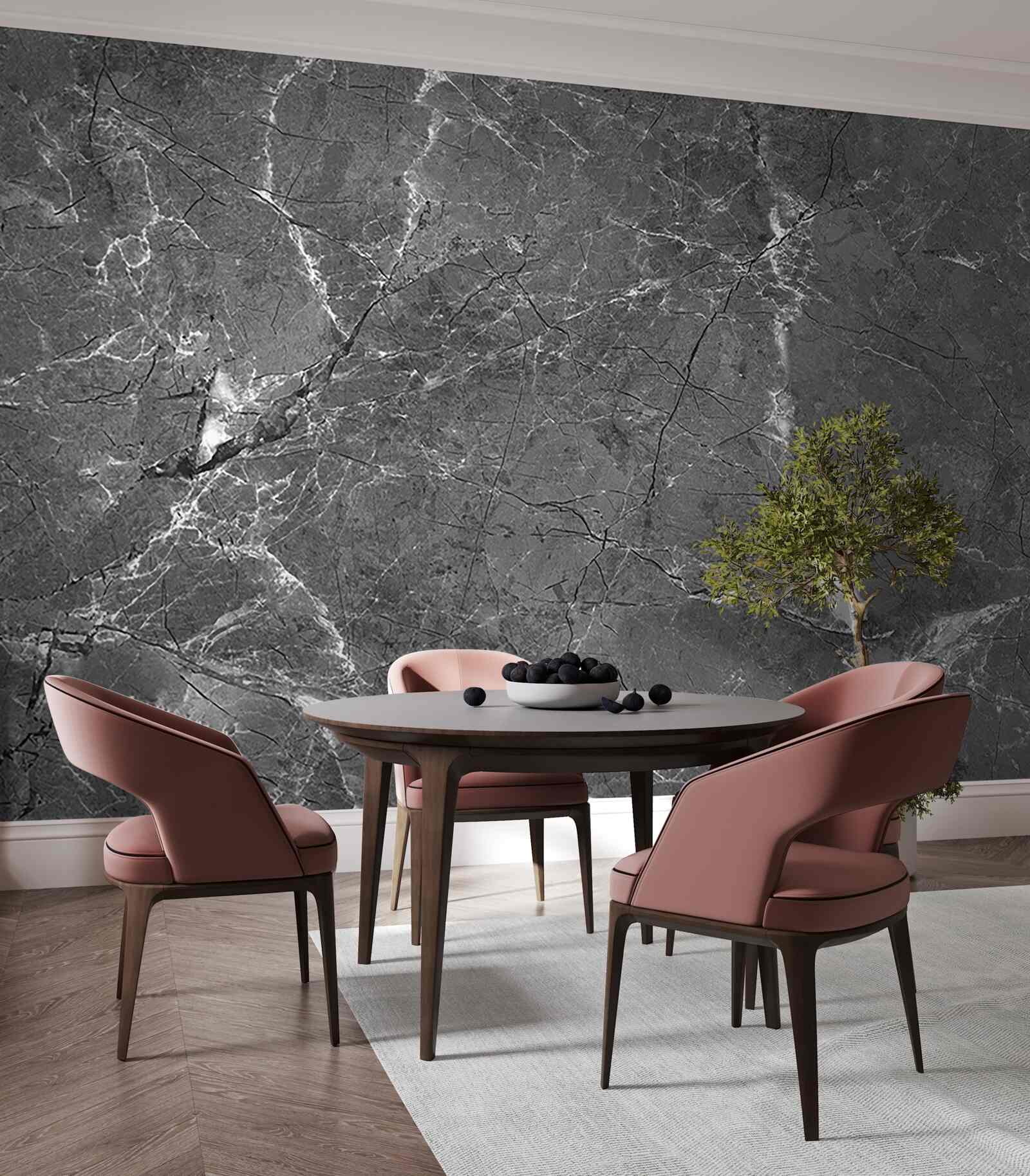 Fototapeta białe krzywe na szarym marmurze