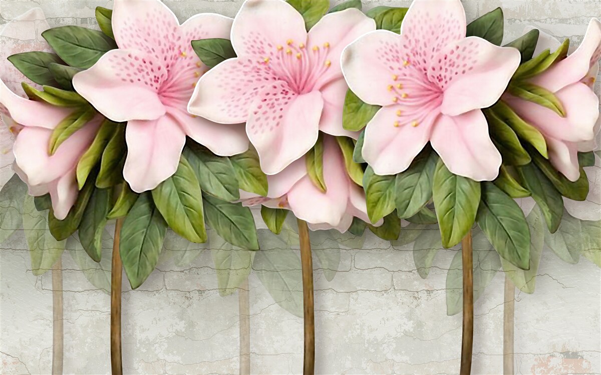 Fototapeta miękkie różowe lilie