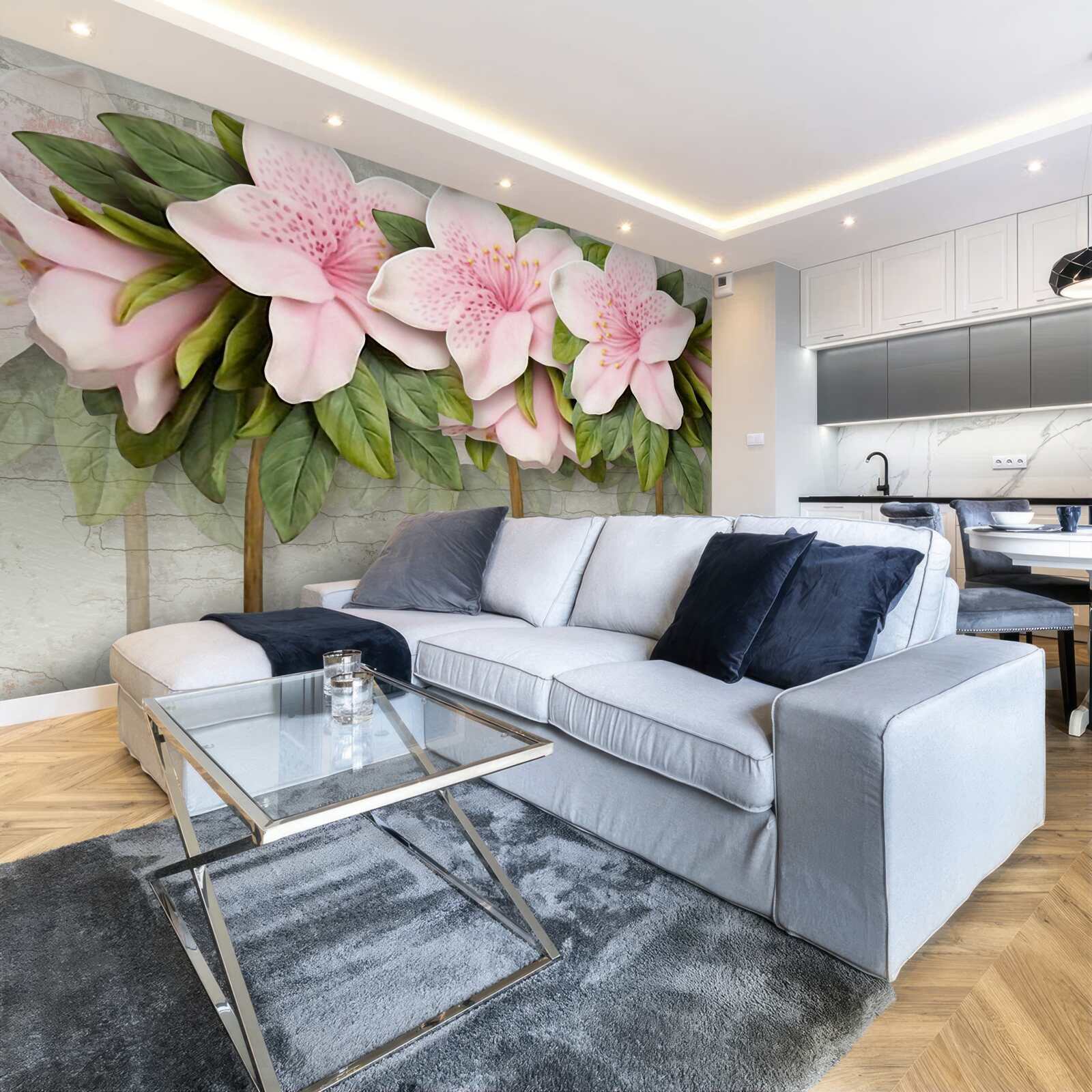 Fototapeta miękkie różowe lilie