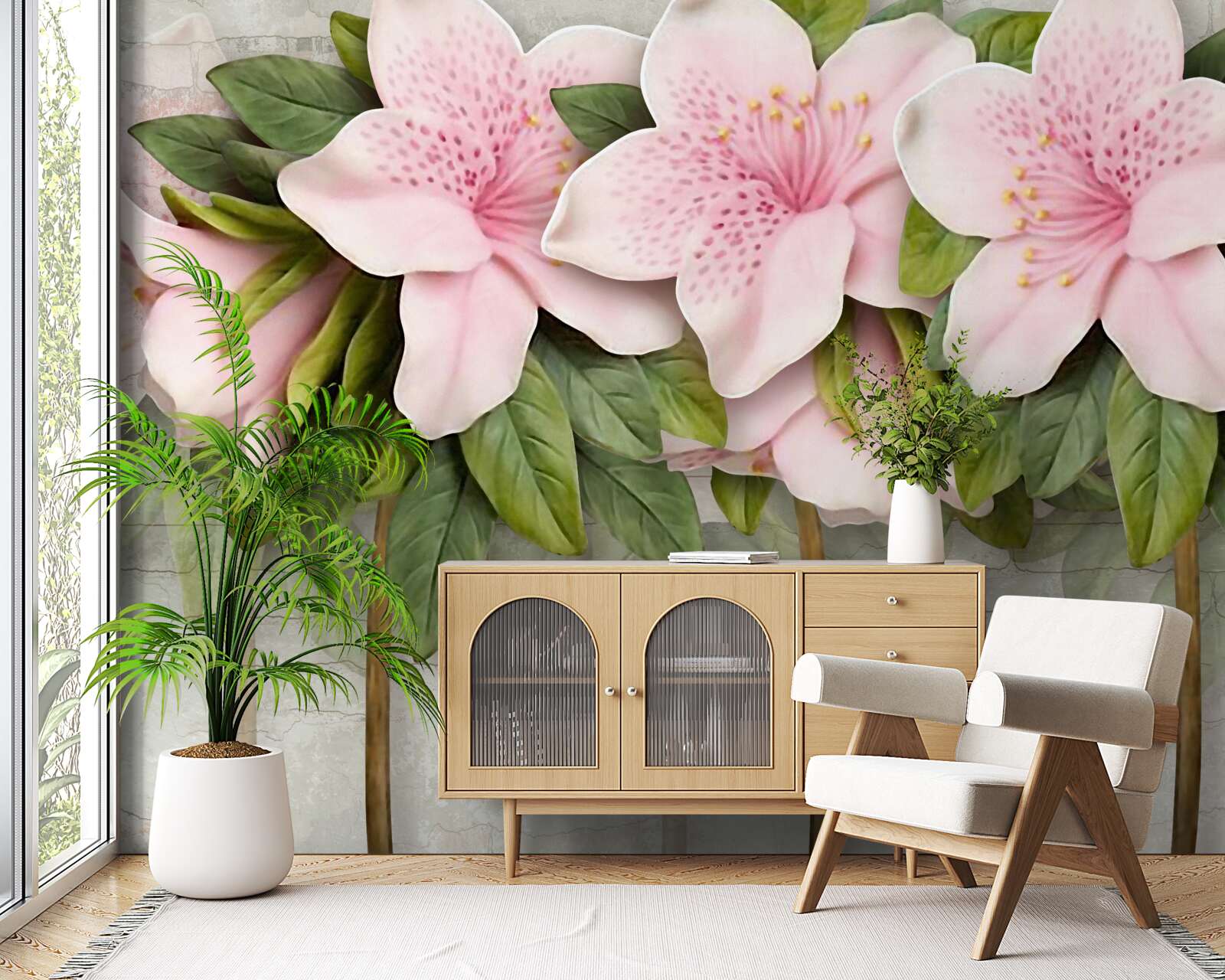 Fototapeta miękkie różowe lilie