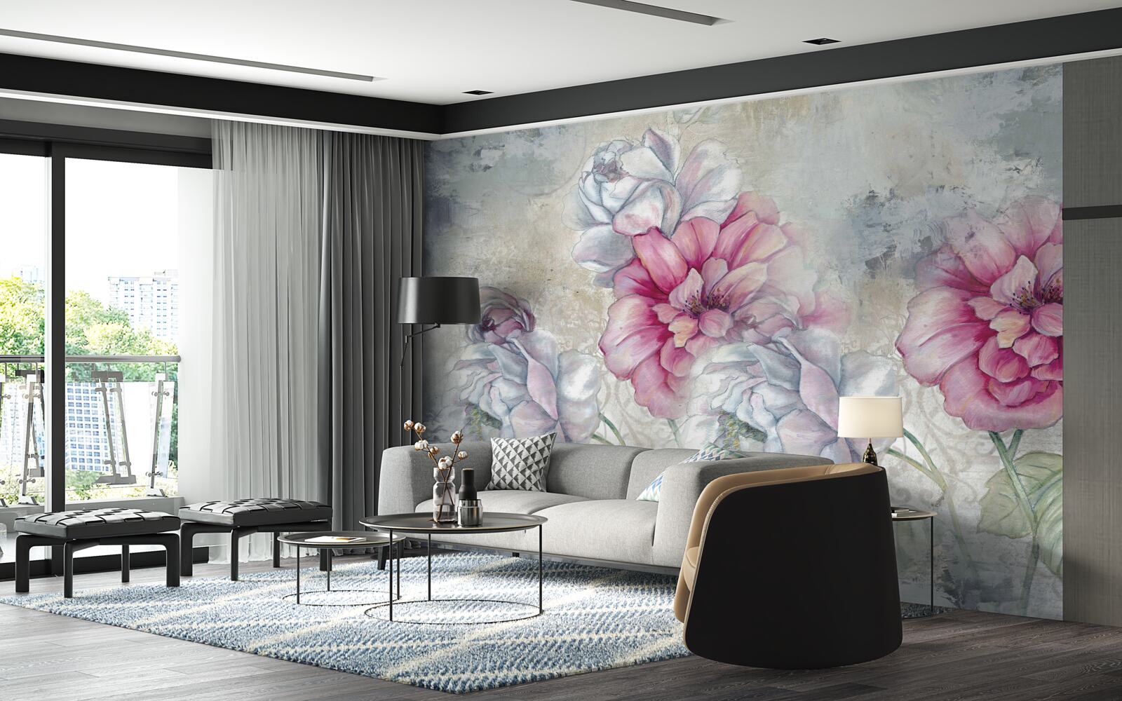 Fototapeta tło kwiatowe w stylu vintage