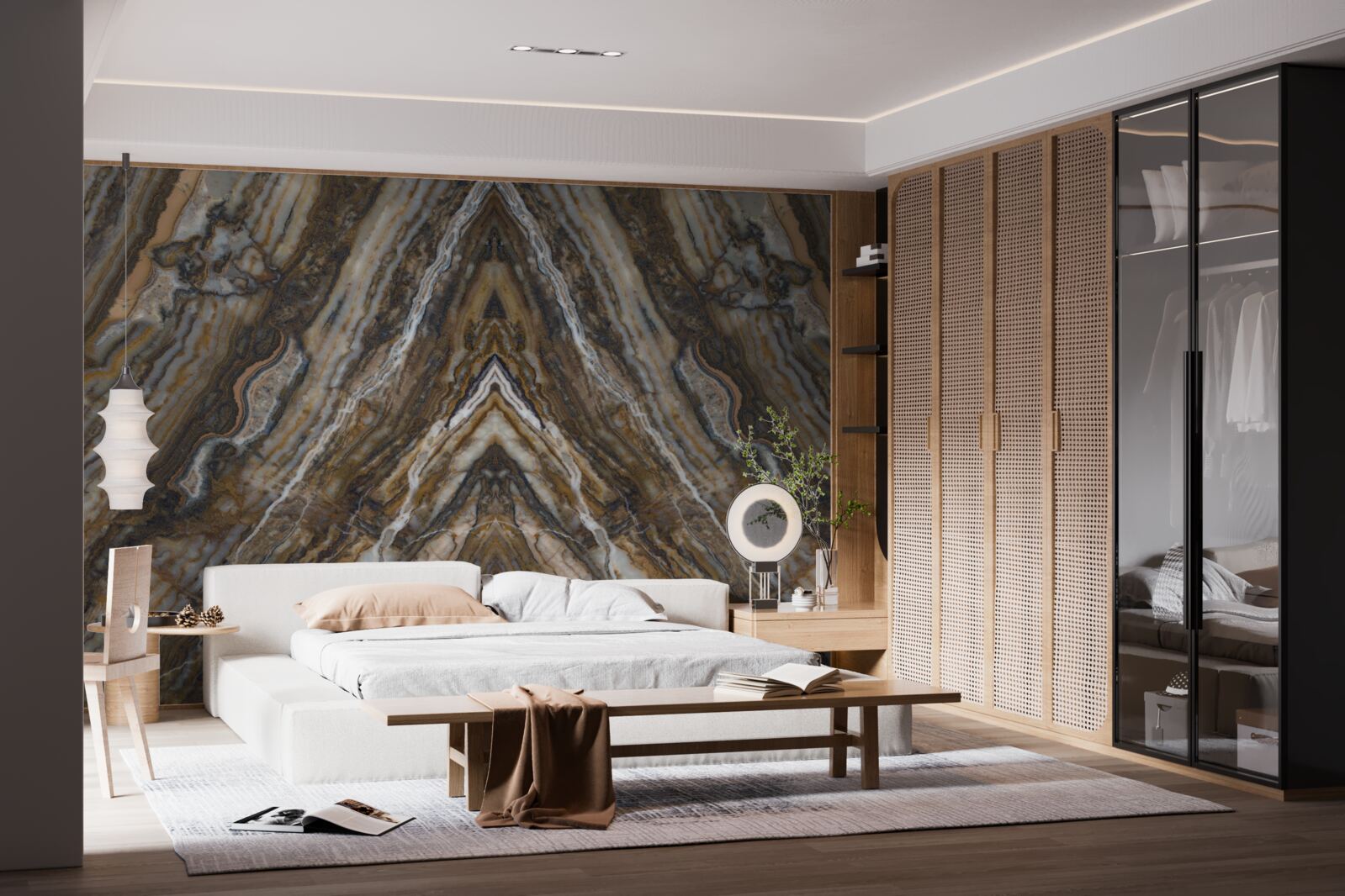 Fototapeta stare drzewo na marmurowym tle