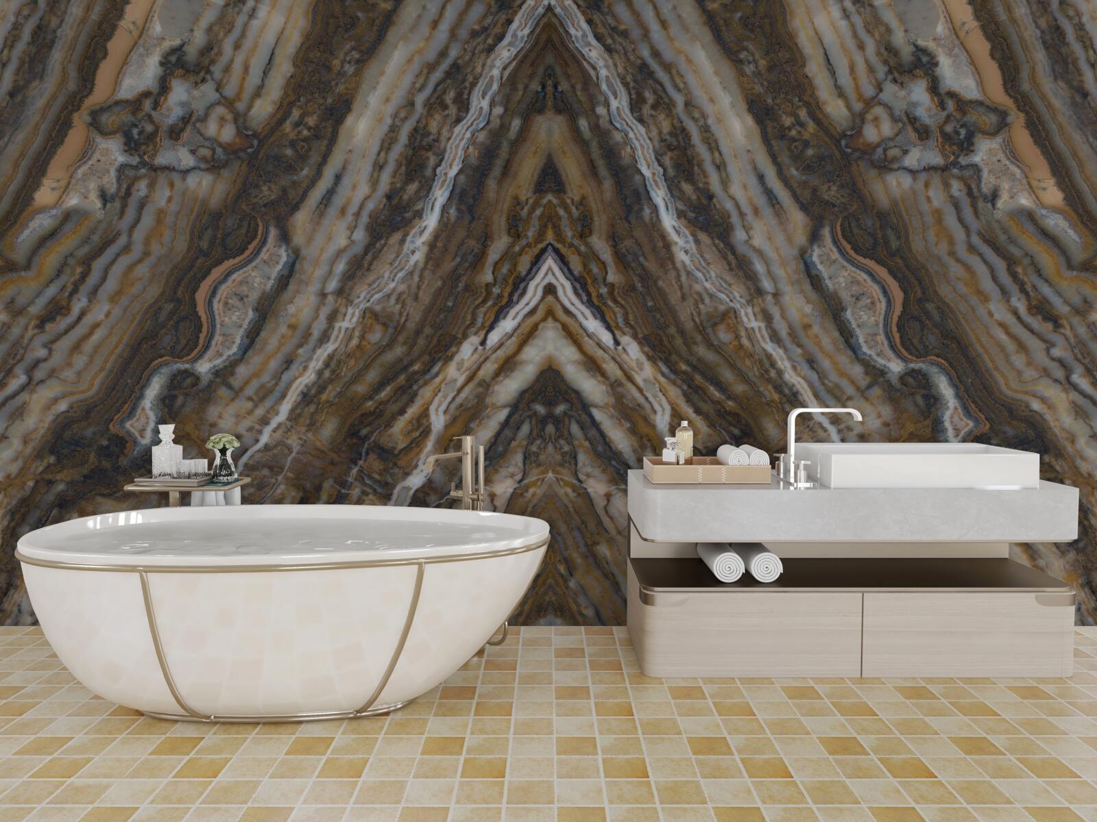 Fototapeta stare drzewo na marmurowym tle