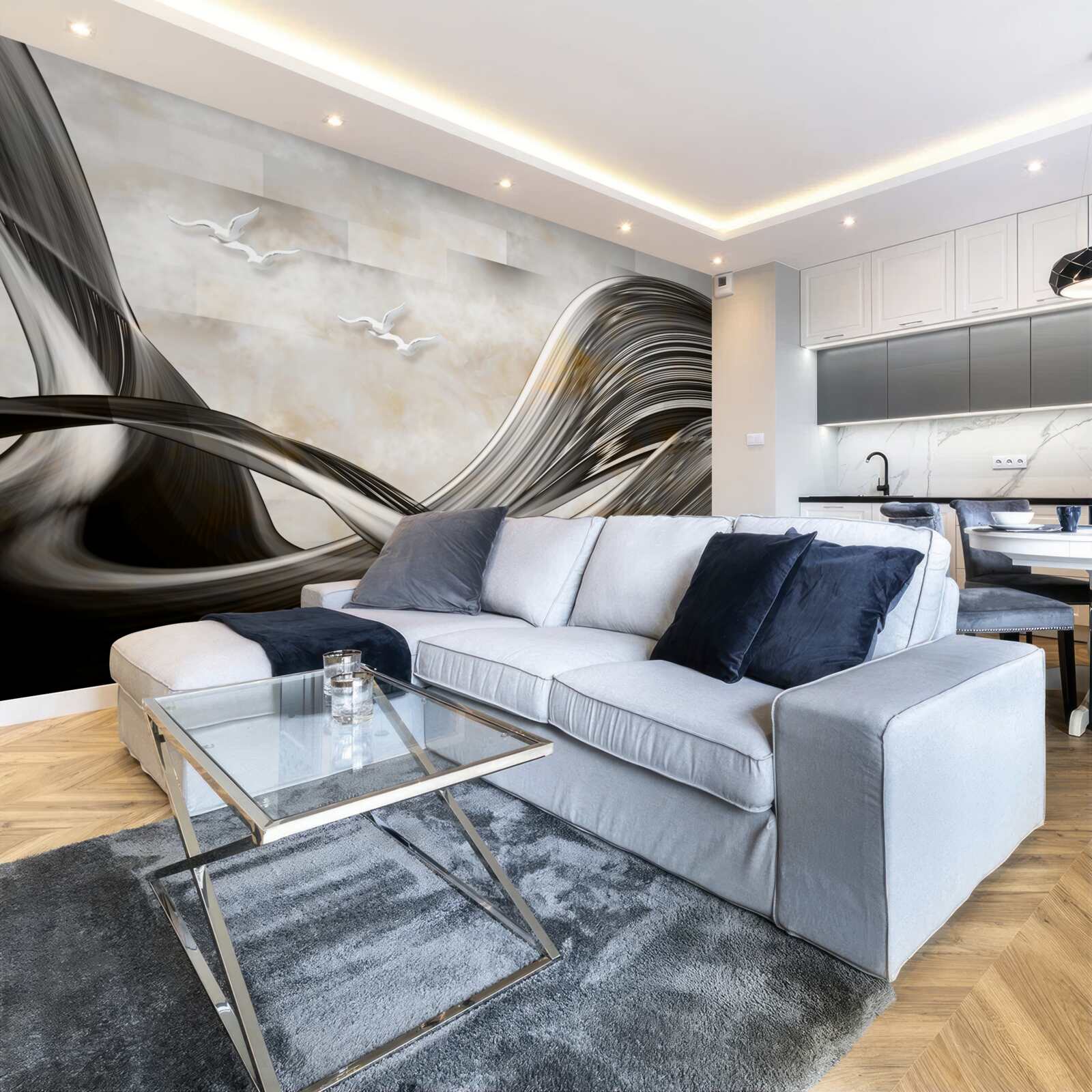 Fototapeta linie są gładkie i abstrakcyjne