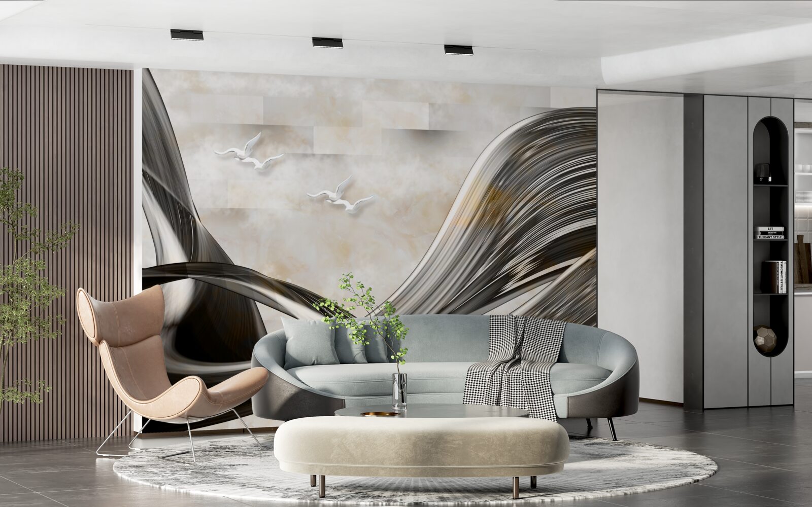 Fototapeta linie są gładkie i abstrakcyjne