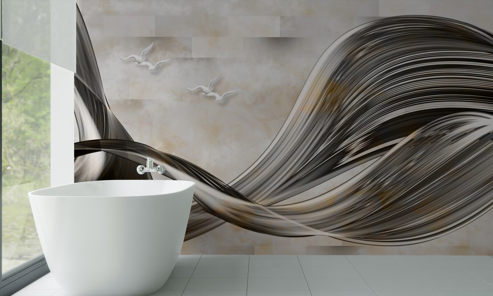 Fototapeta linie są gładkie i abstrakcyjne