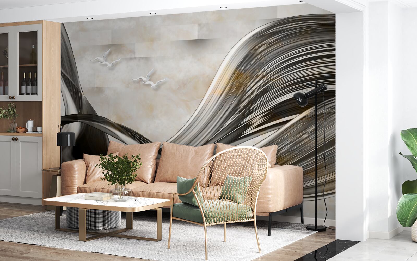 Fototapeta linie są gładkie i abstrakcyjne