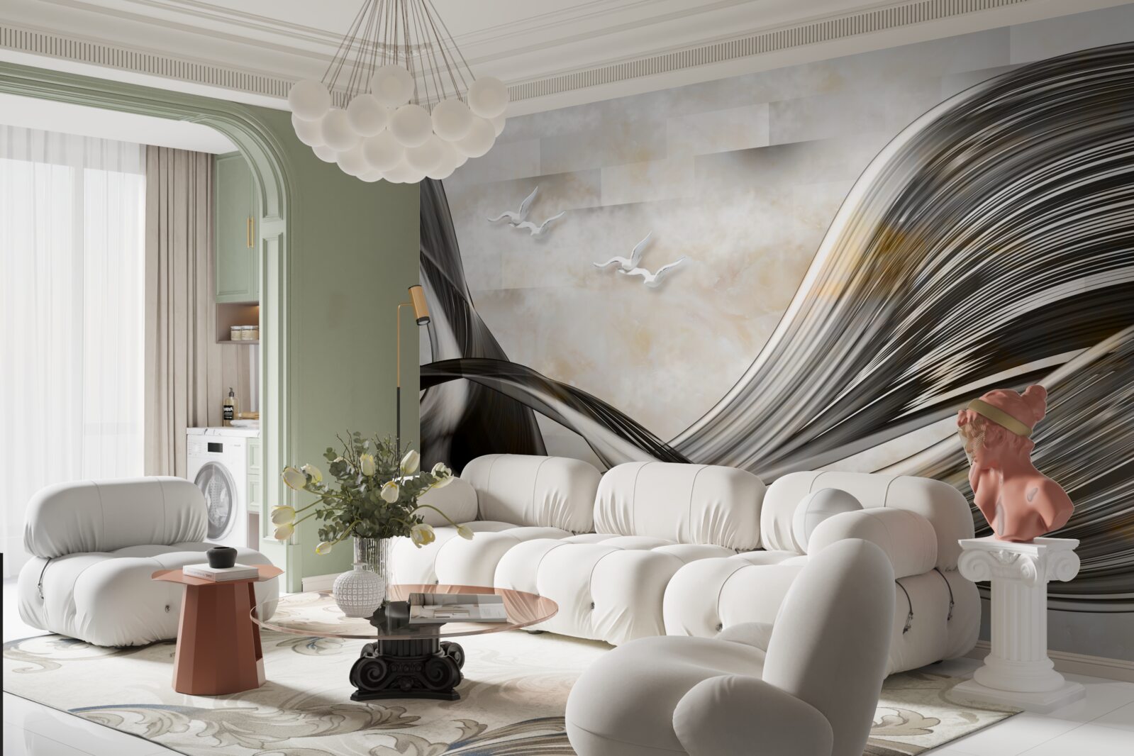 Fototapeta linie są gładkie i abstrakcyjne