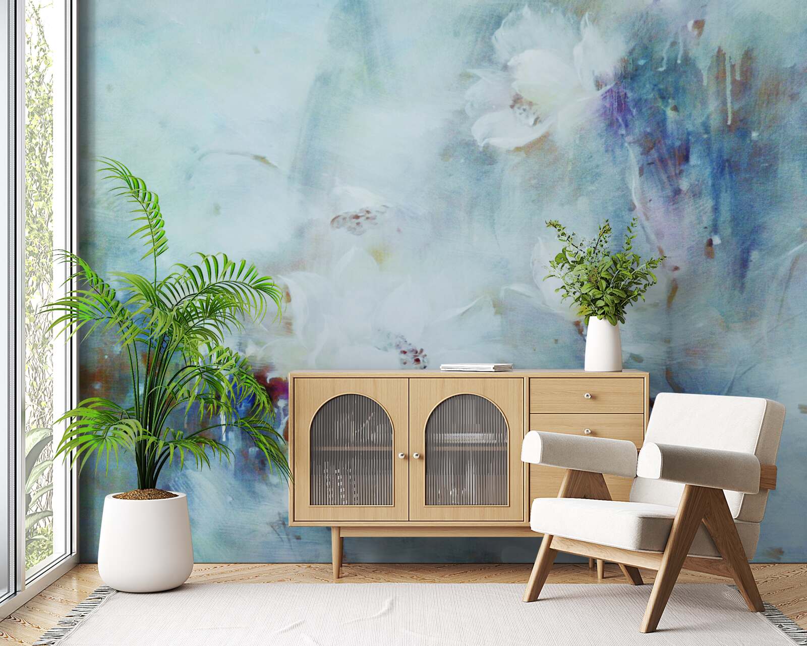 Fototapeta kwiatowy bałagan w akwarelach