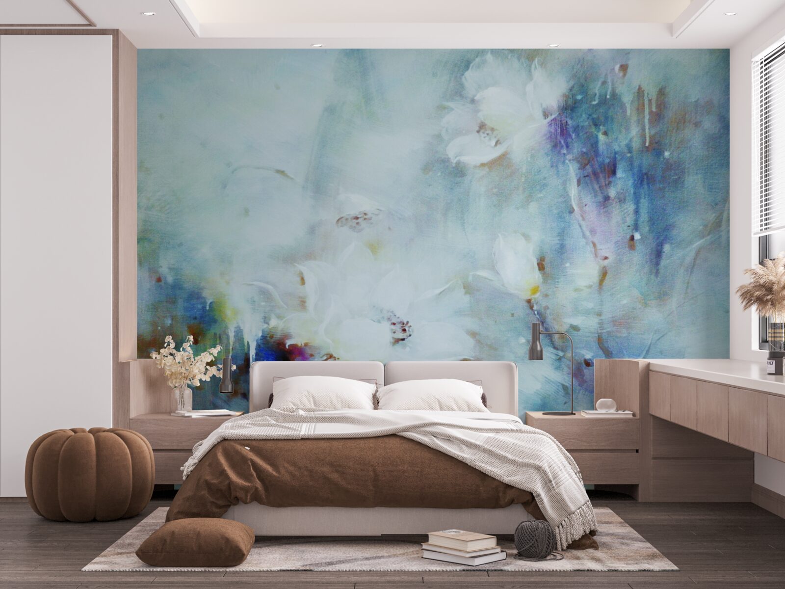 Fototapeta kwiatowy bałagan w akwarelach